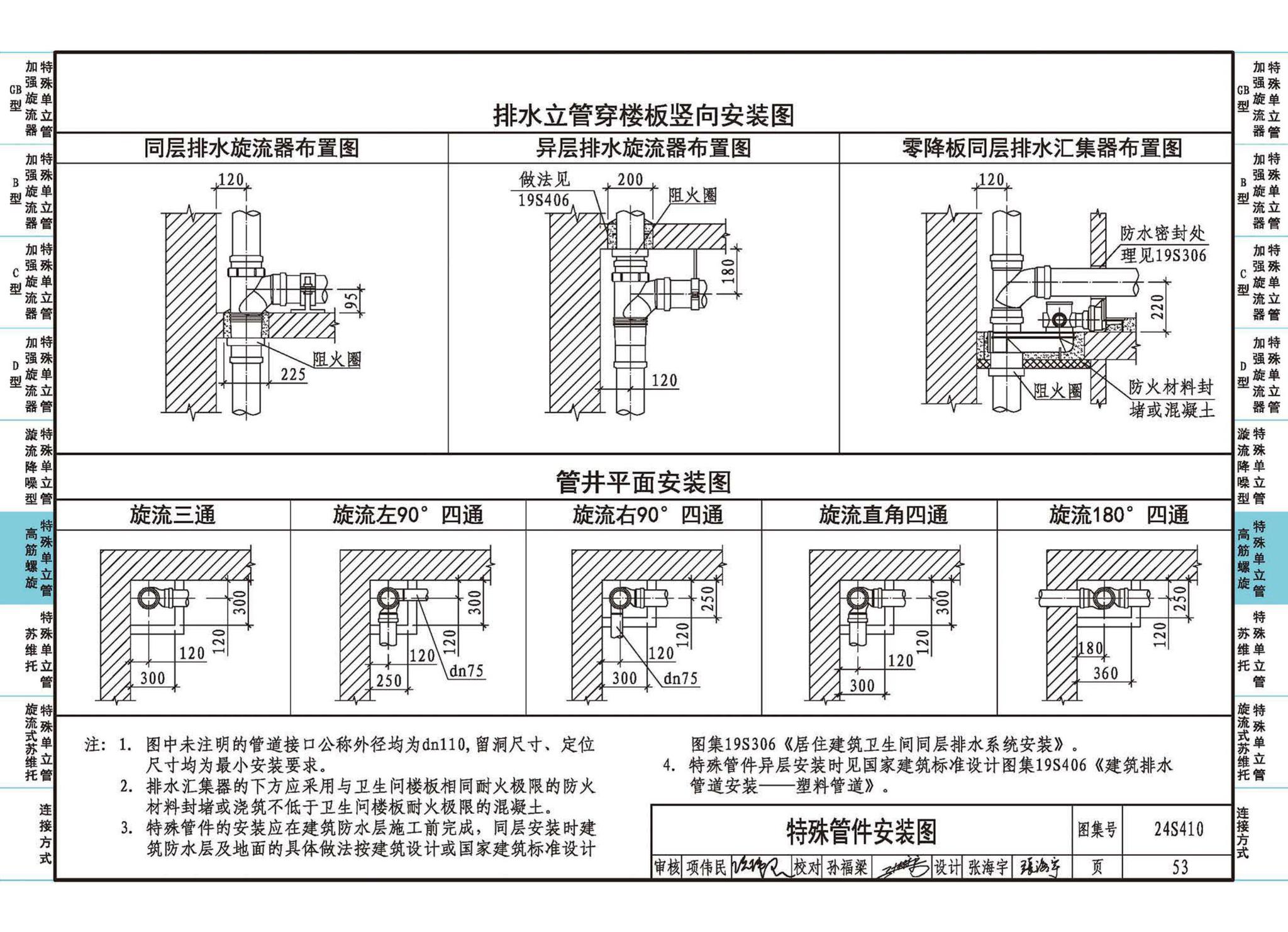 24S410--建筑特殊单立管排水系统安装