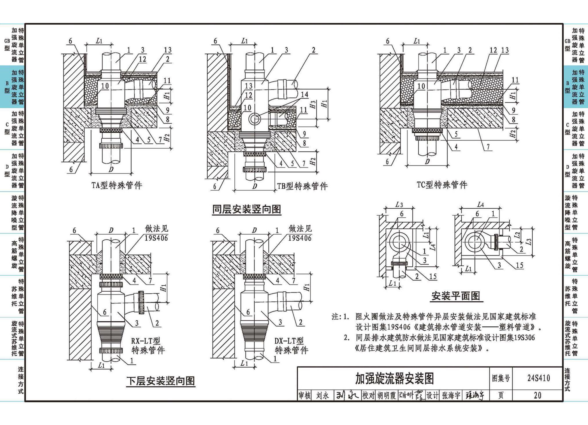 24S410--建筑特殊单立管排水系统安装