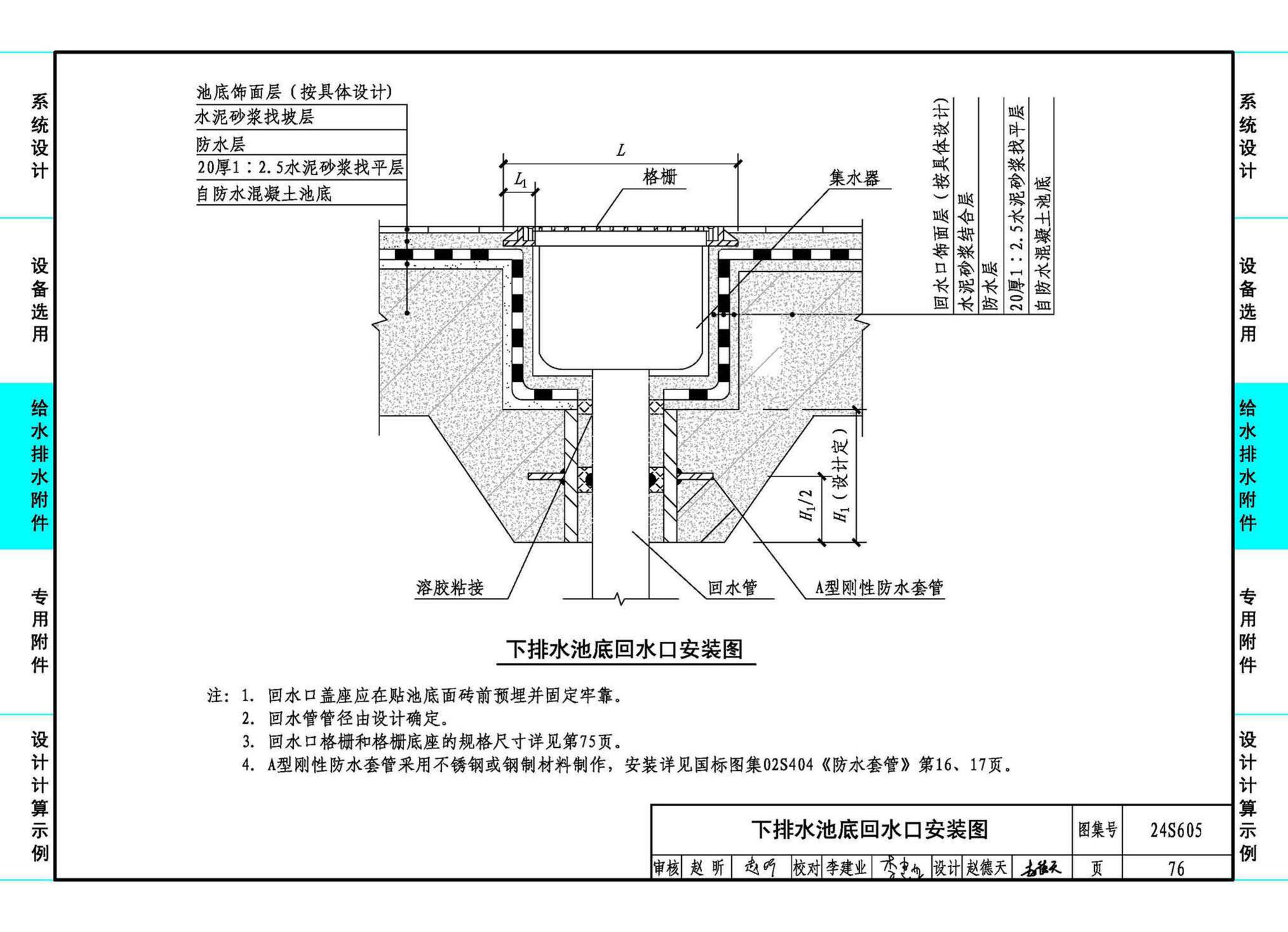 24S605--游泳池给水排水设计及附件安装