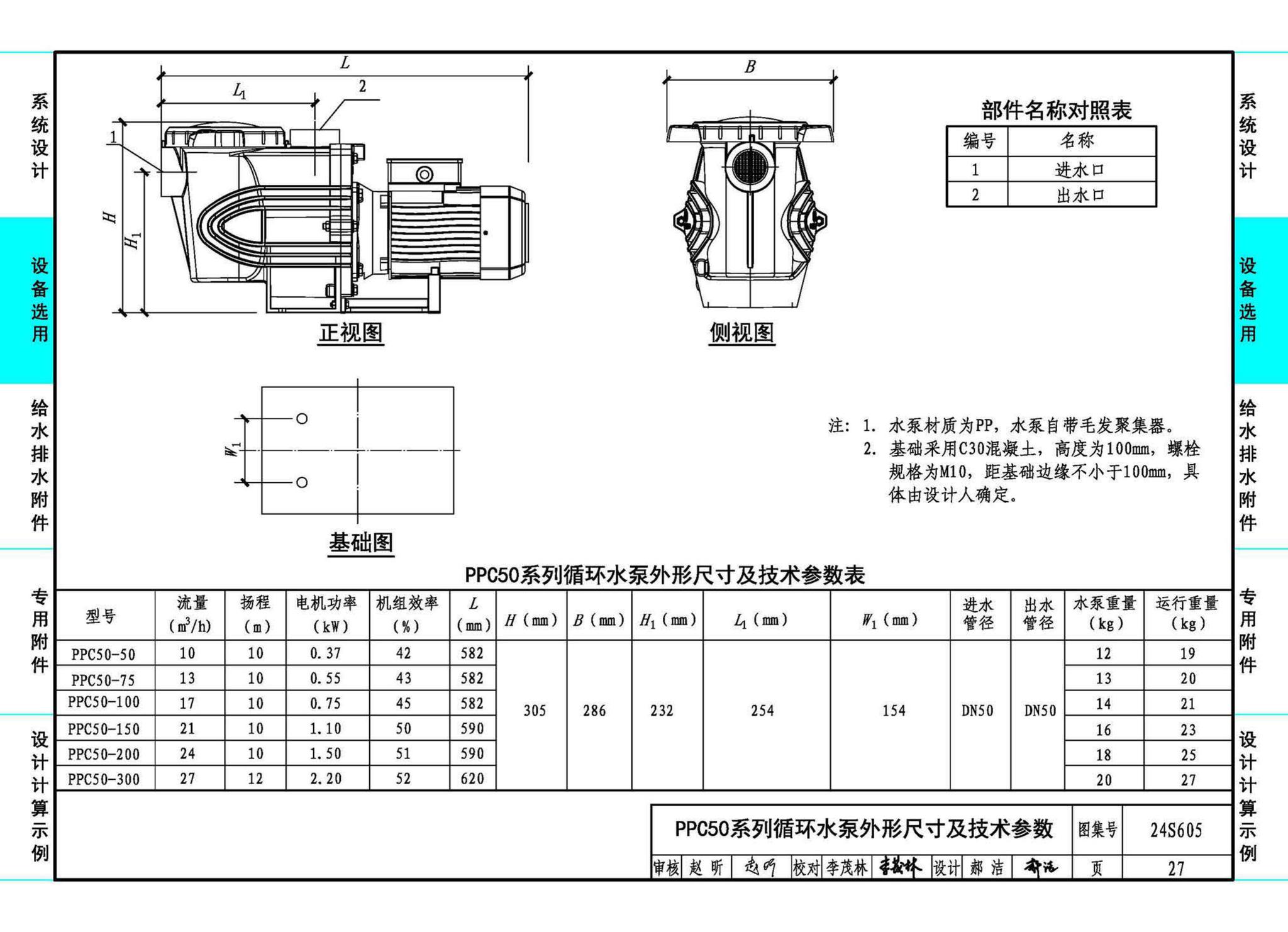 24S605--游泳池给水排水设计及附件安装