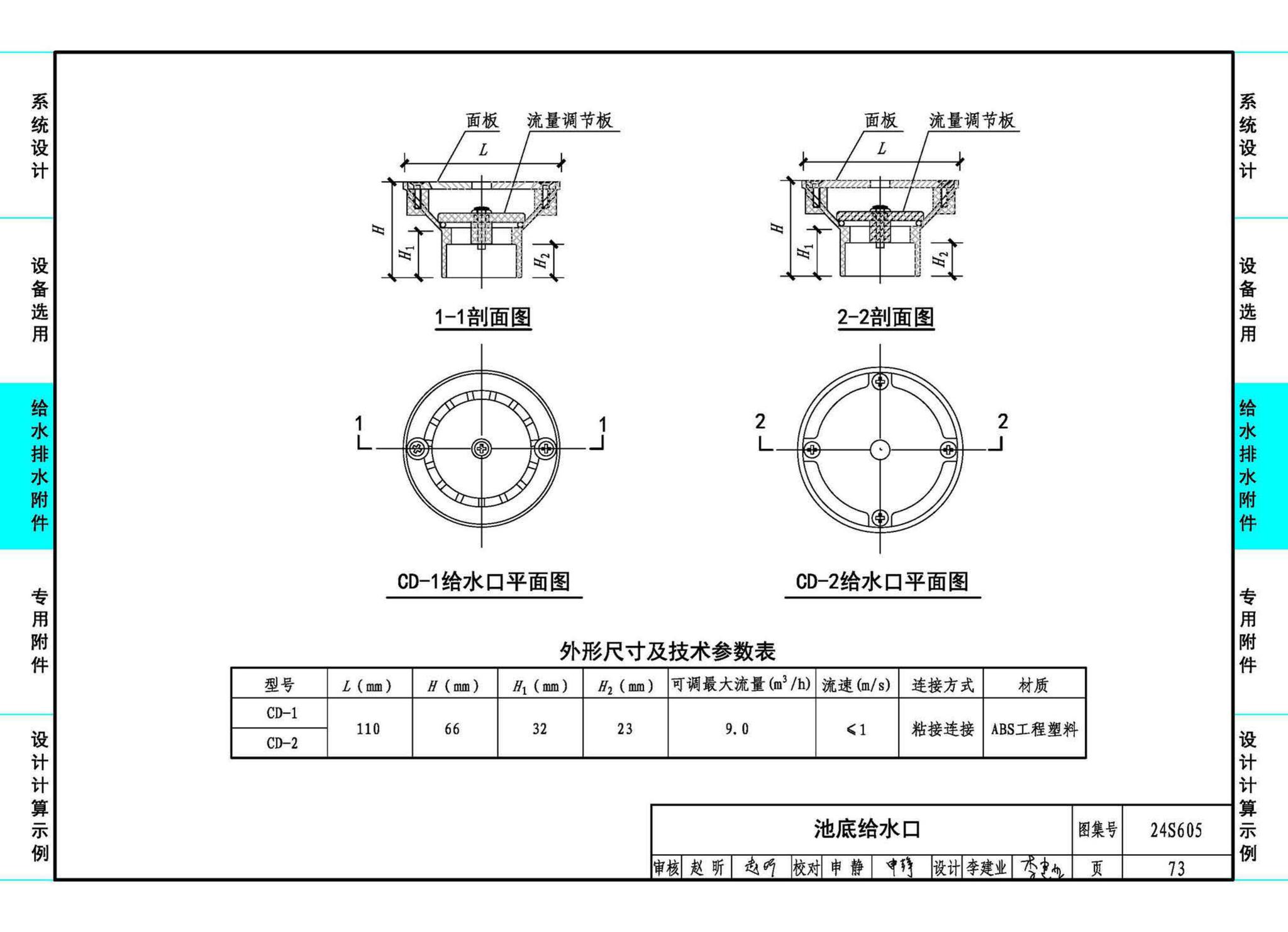 24S605--游泳池给水排水设计及附件安装