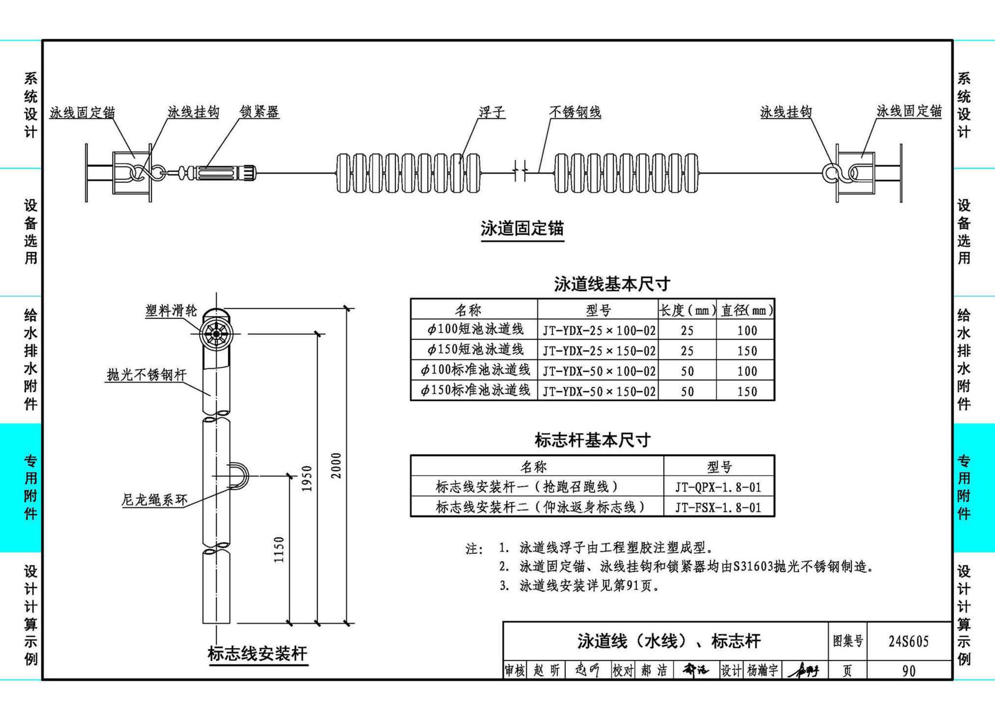 24S605--游泳池给水排水设计及附件安装