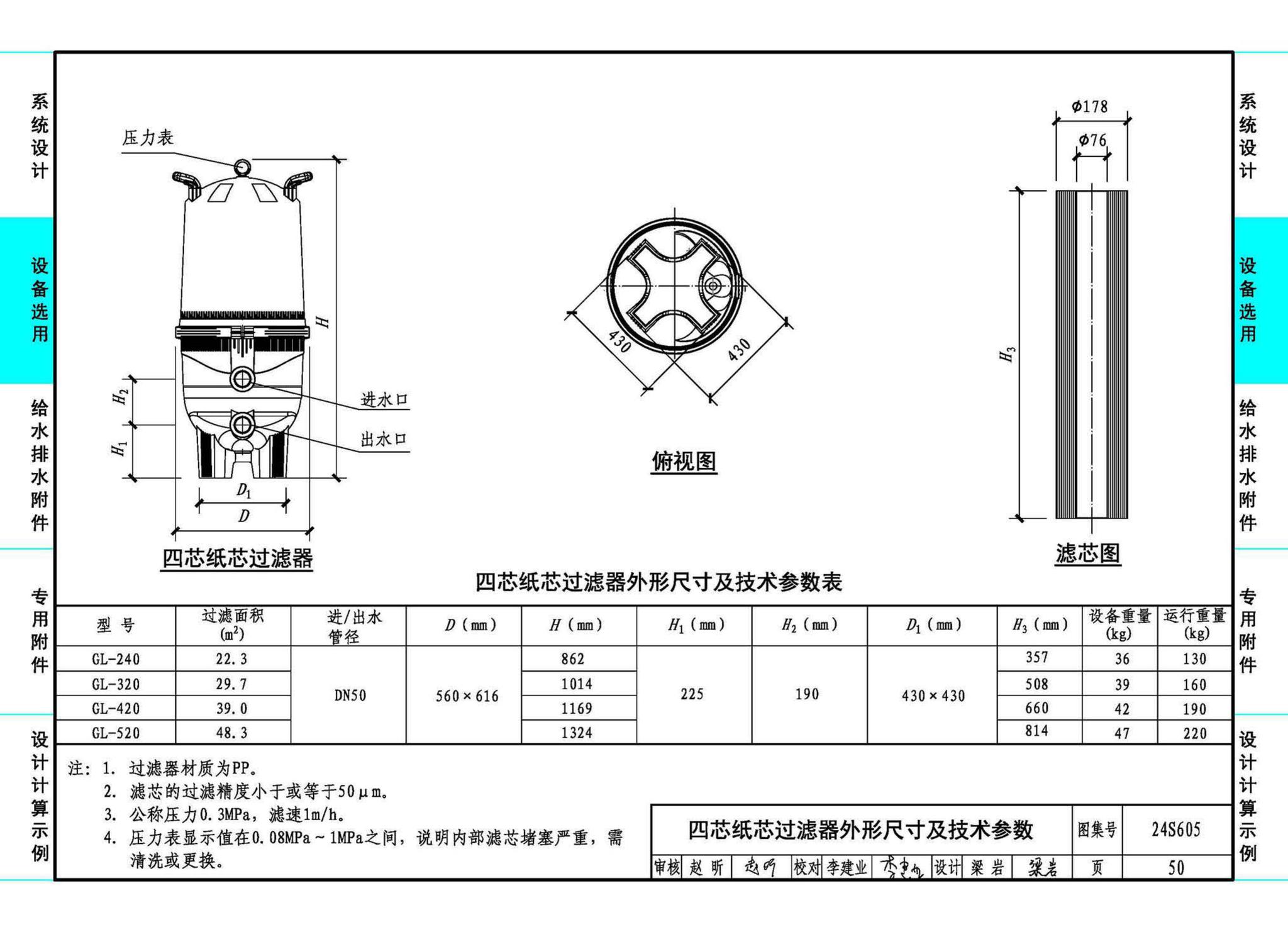 24S605--游泳池给水排水设计及附件安装