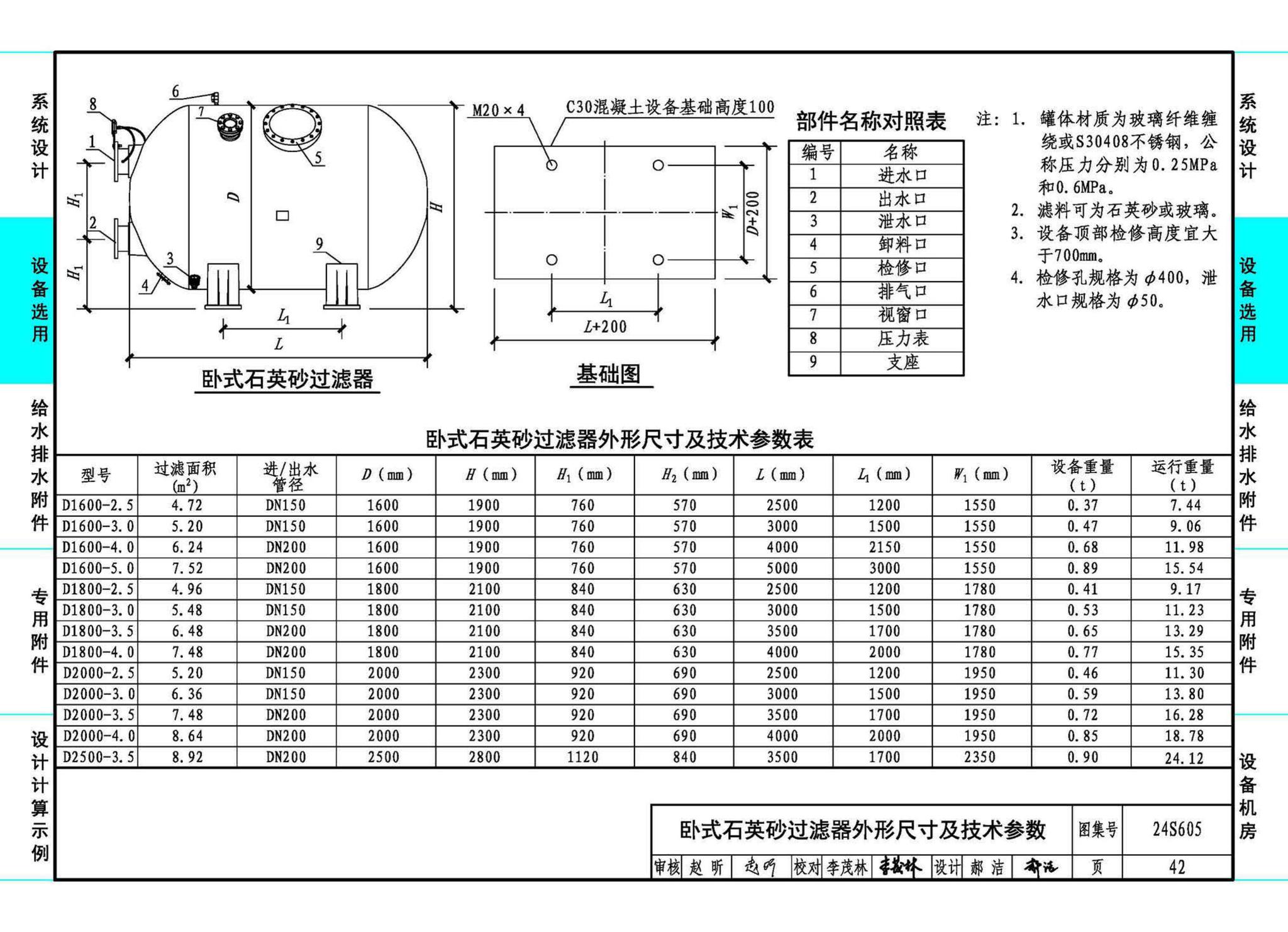 24S605--游泳池给水排水设计及附件安装