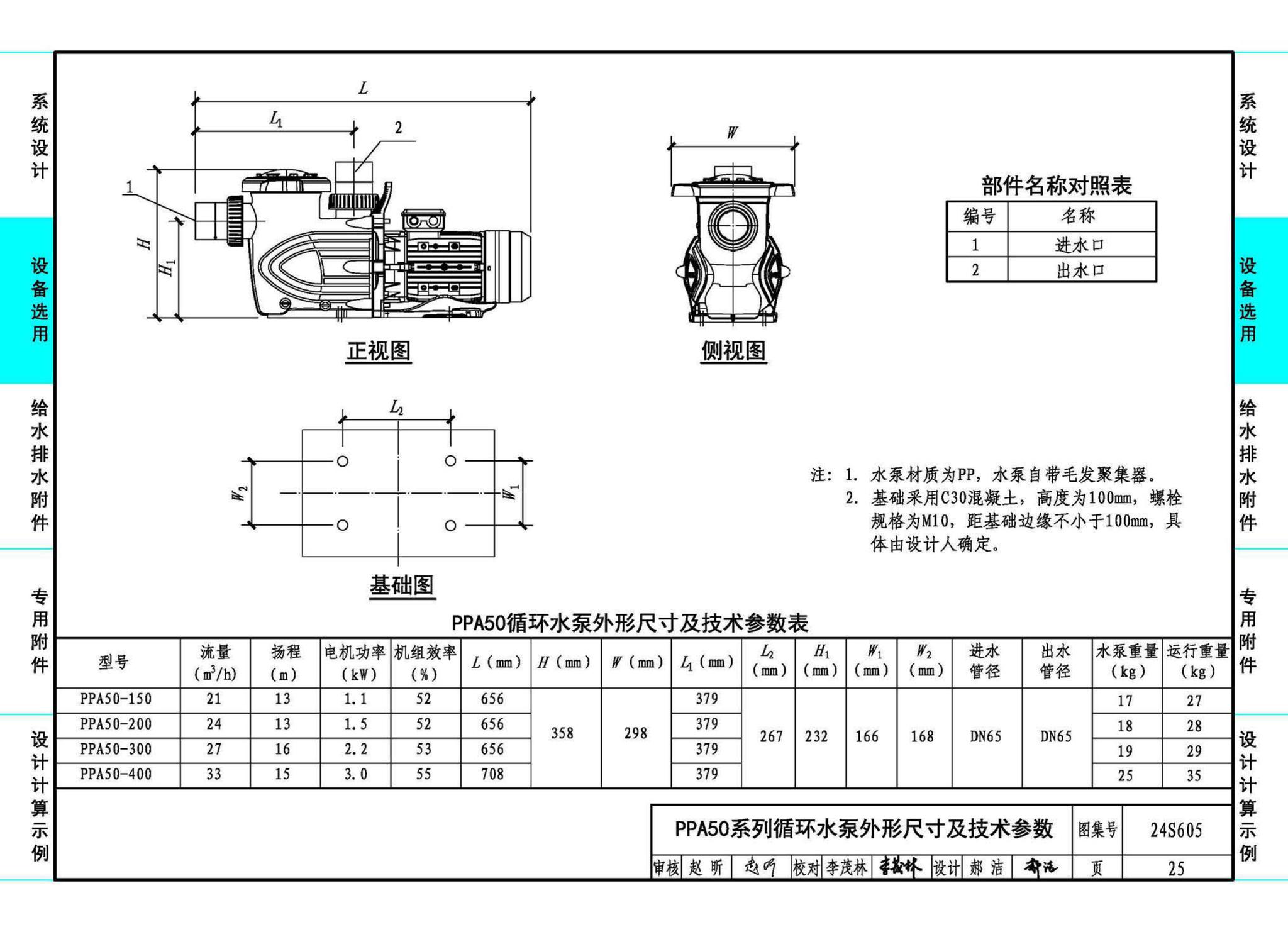 24S605--游泳池给水排水设计及附件安装