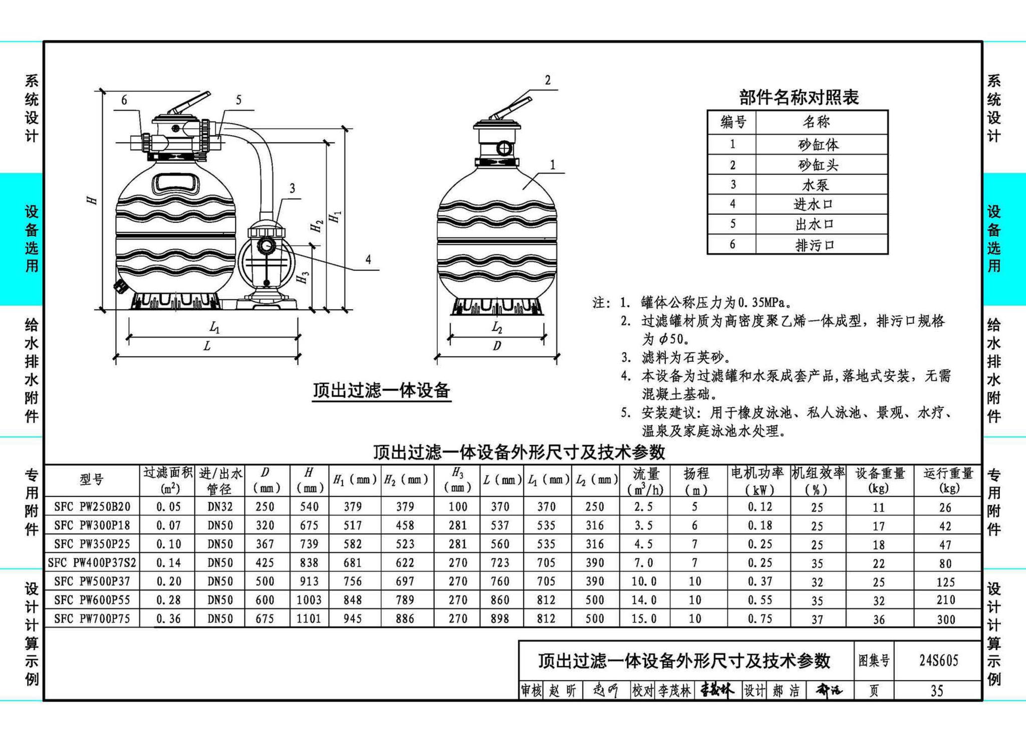 24S605--游泳池给水排水设计及附件安装