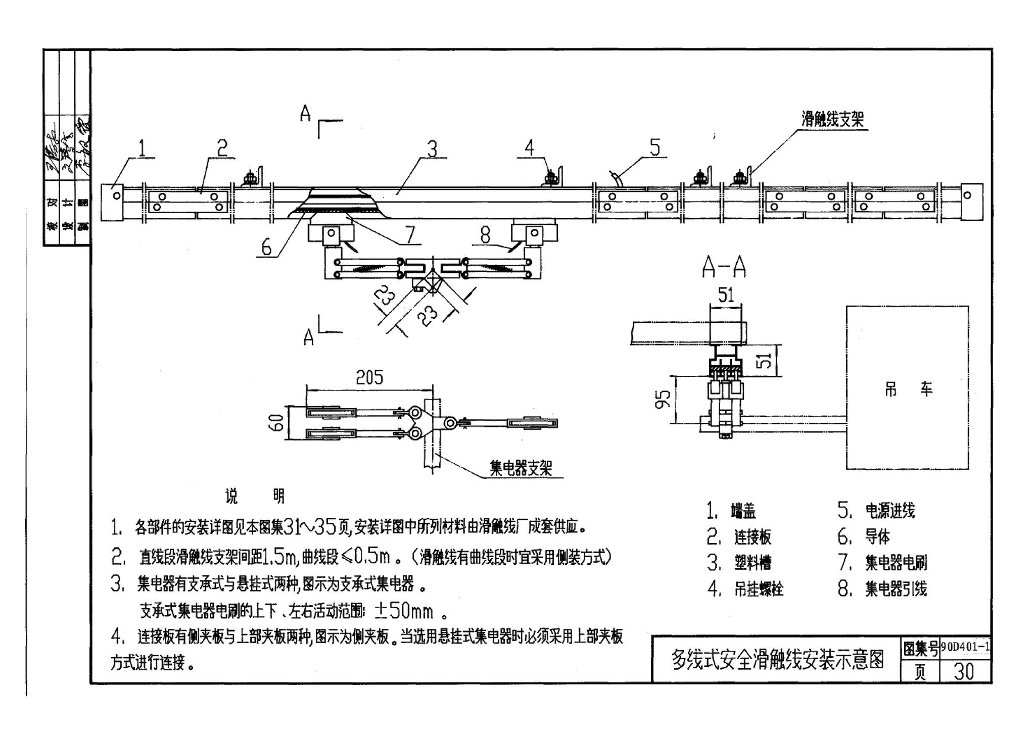 90D401-1--塑料防护式安全滑触线安装