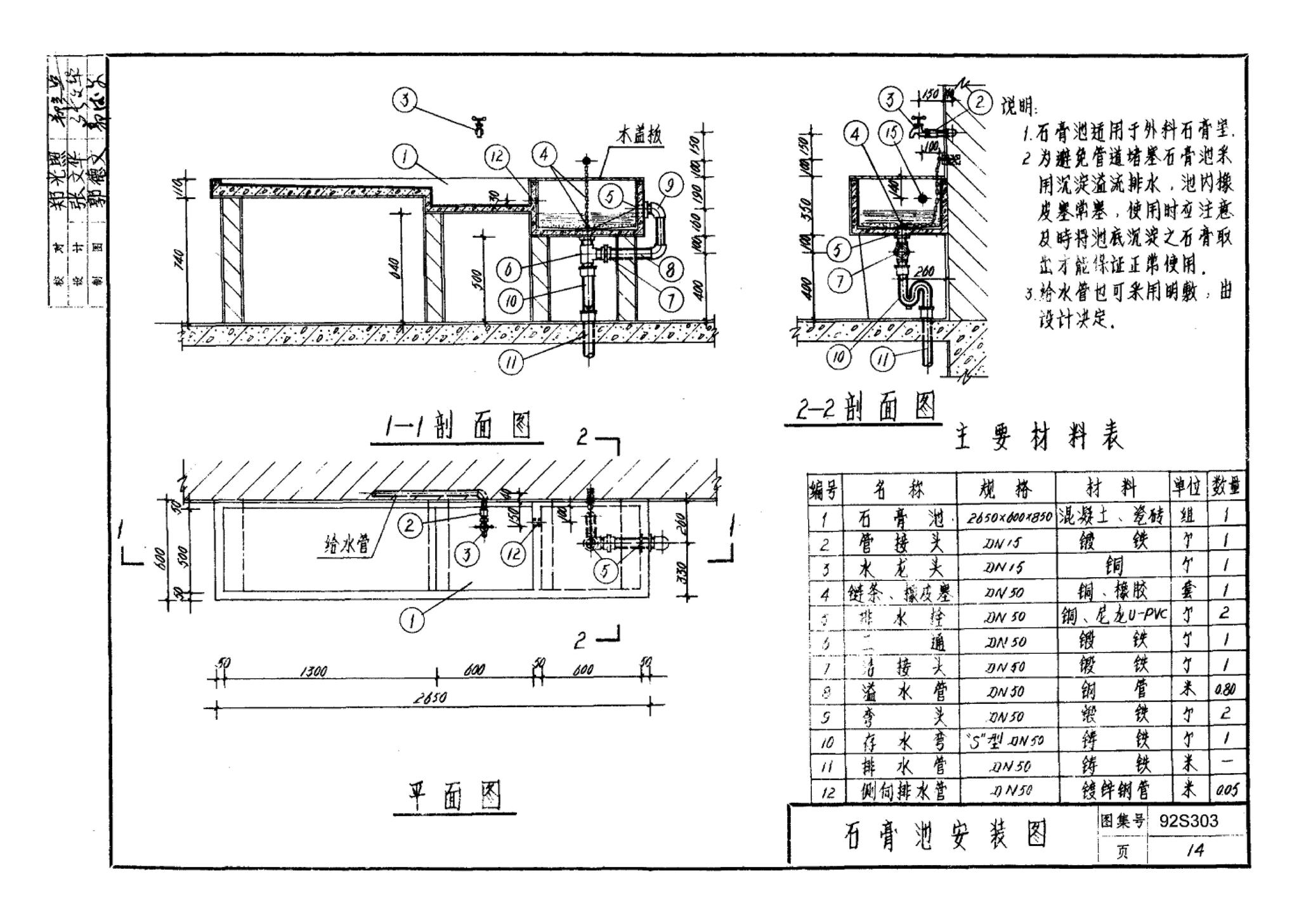 92S303--医院卫生设备安装