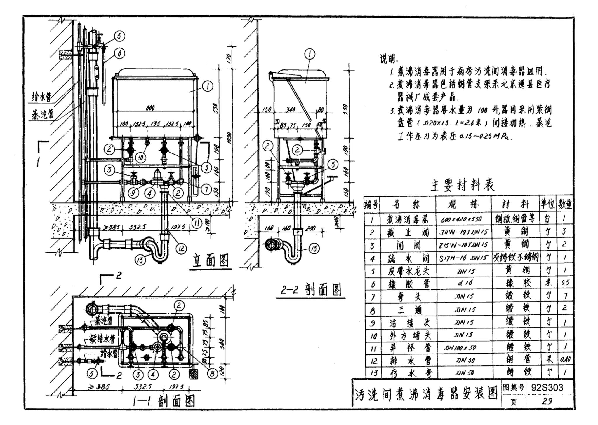 92S303--医院卫生设备安装