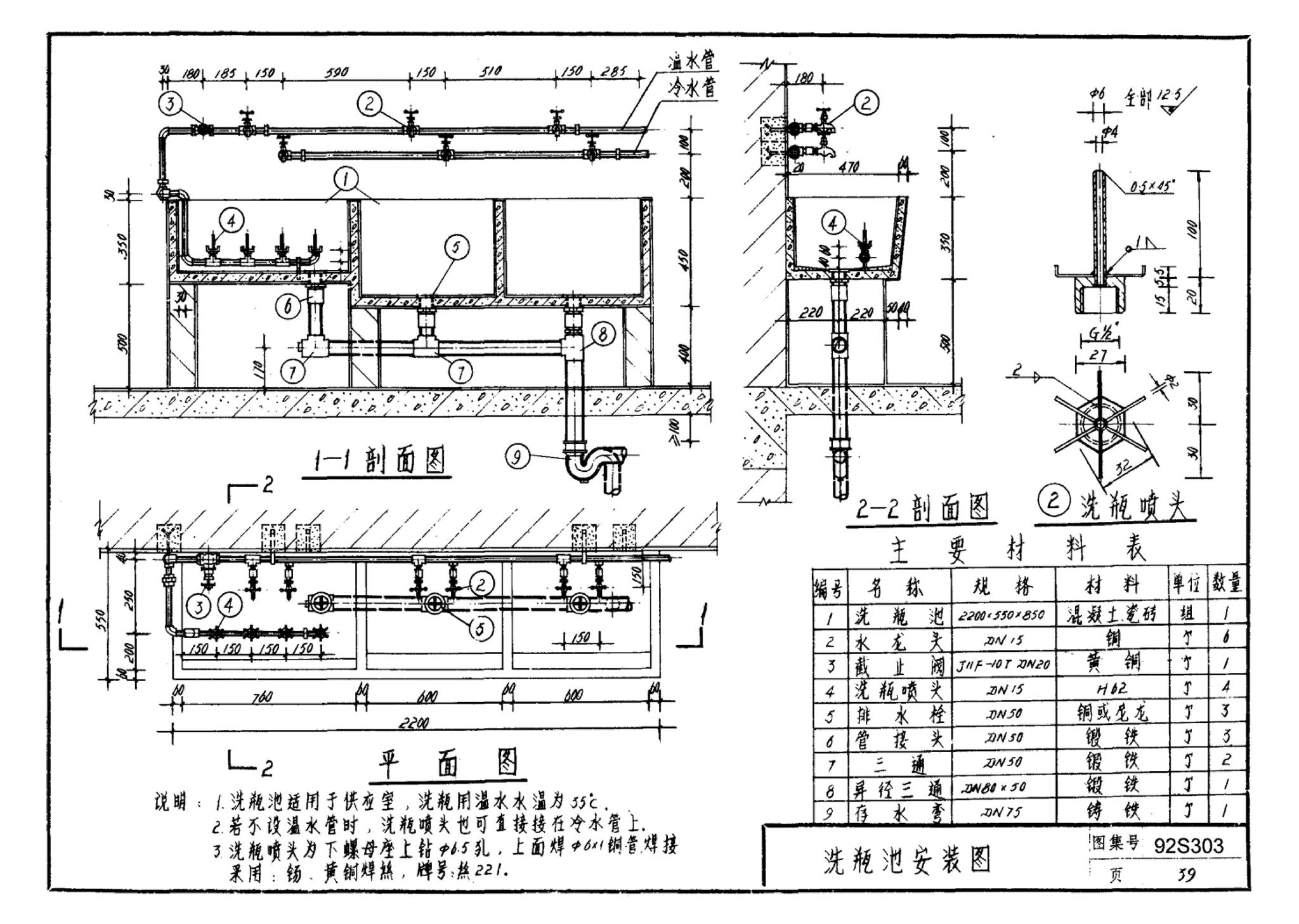 92S303--医院卫生设备安装