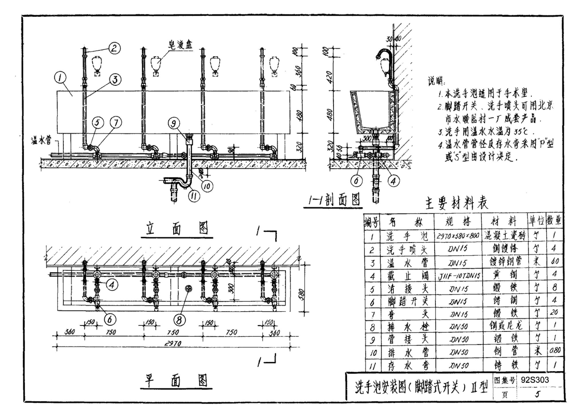 92S303--医院卫生设备安装