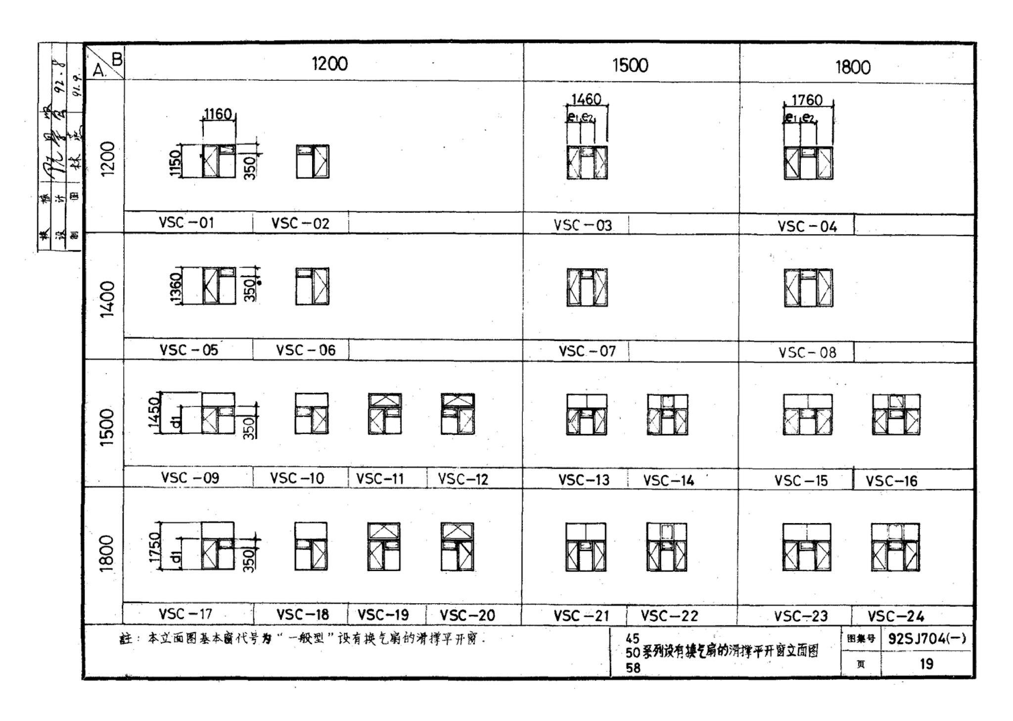 92SJ704(一)--硬聚氯乙烯塑钢门窗