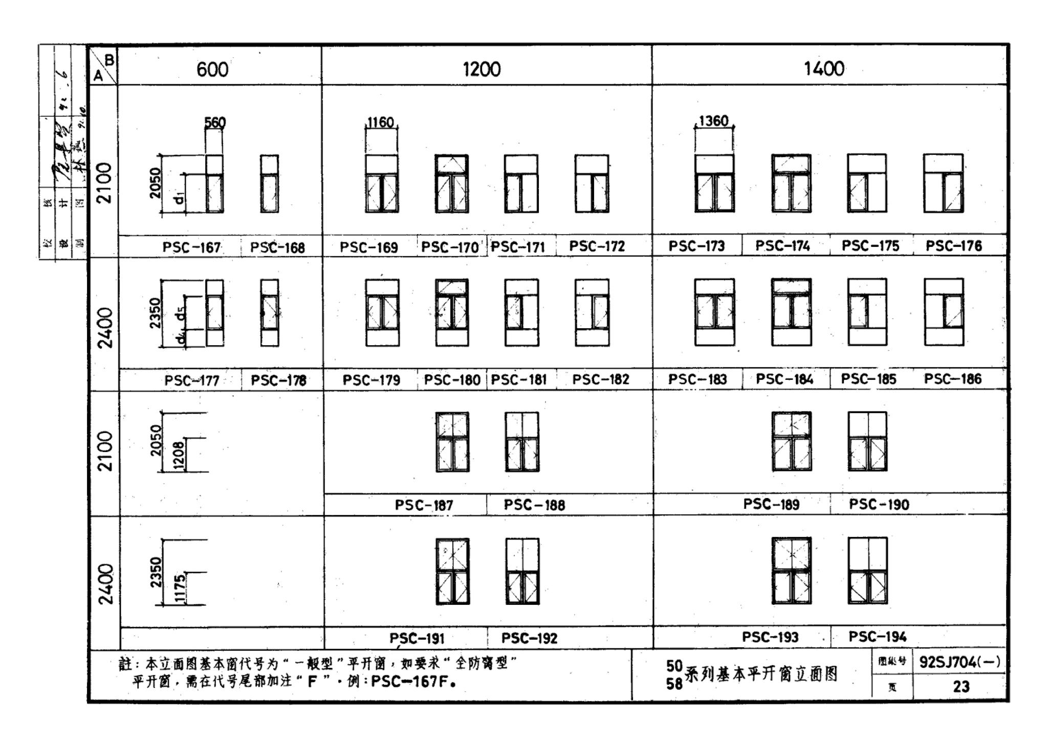 92SJ704(一)--硬聚氯乙烯塑钢门窗