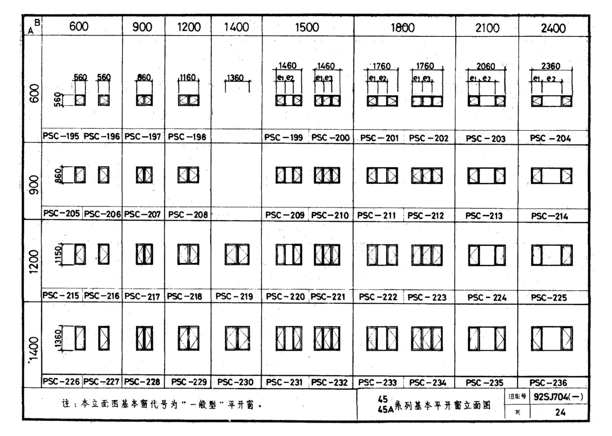 92SJ704(一)--硬聚氯乙烯塑钢门窗