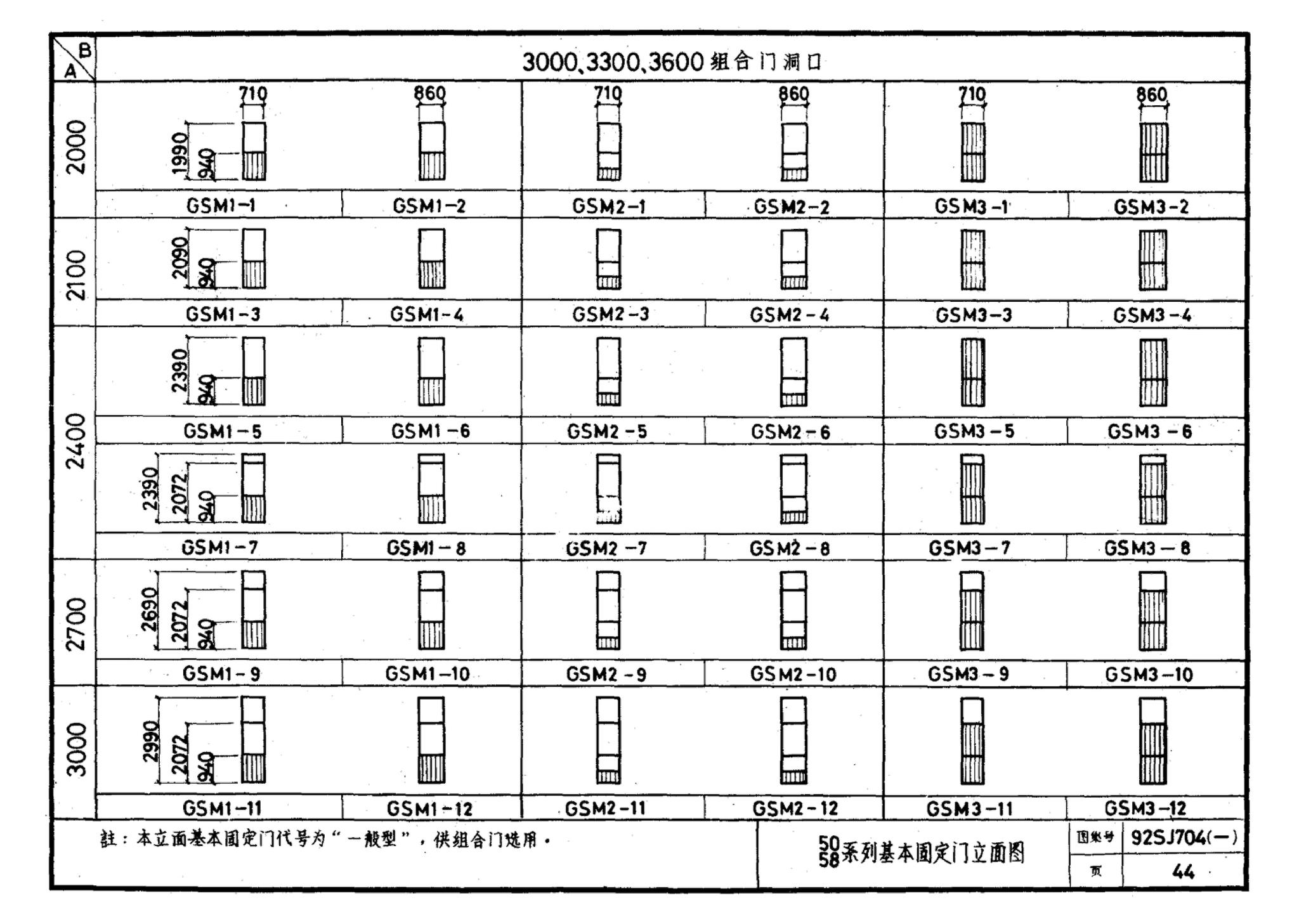 92SJ704(一)--硬聚氯乙烯塑钢门窗