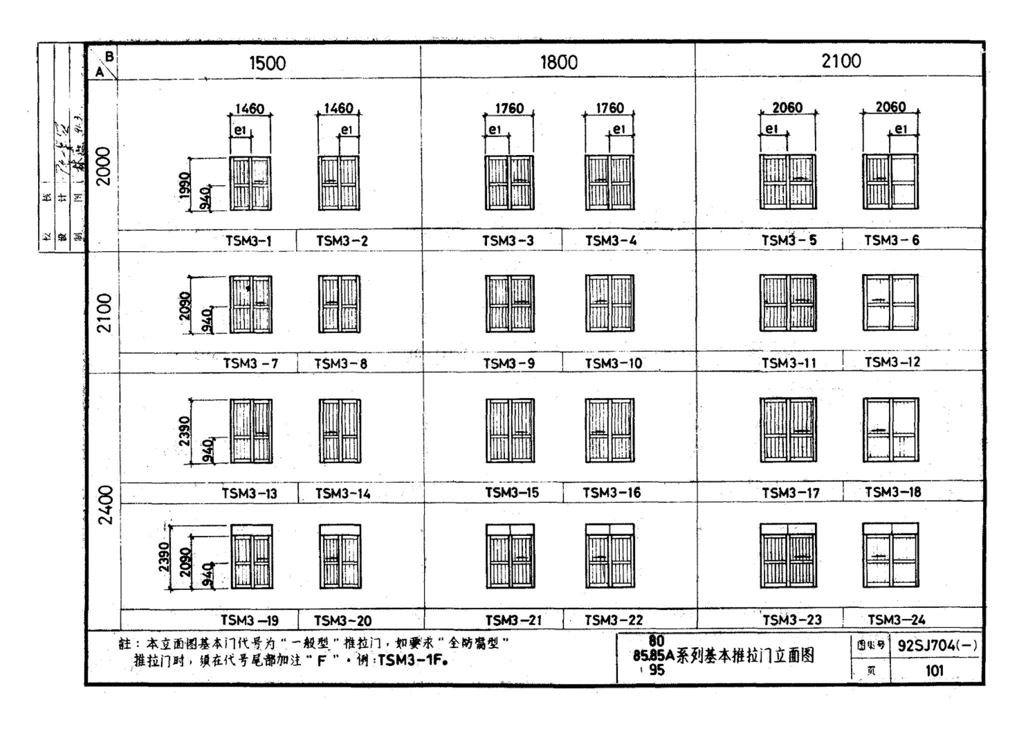 92SJ704(一)--硬聚氯乙烯塑钢门窗