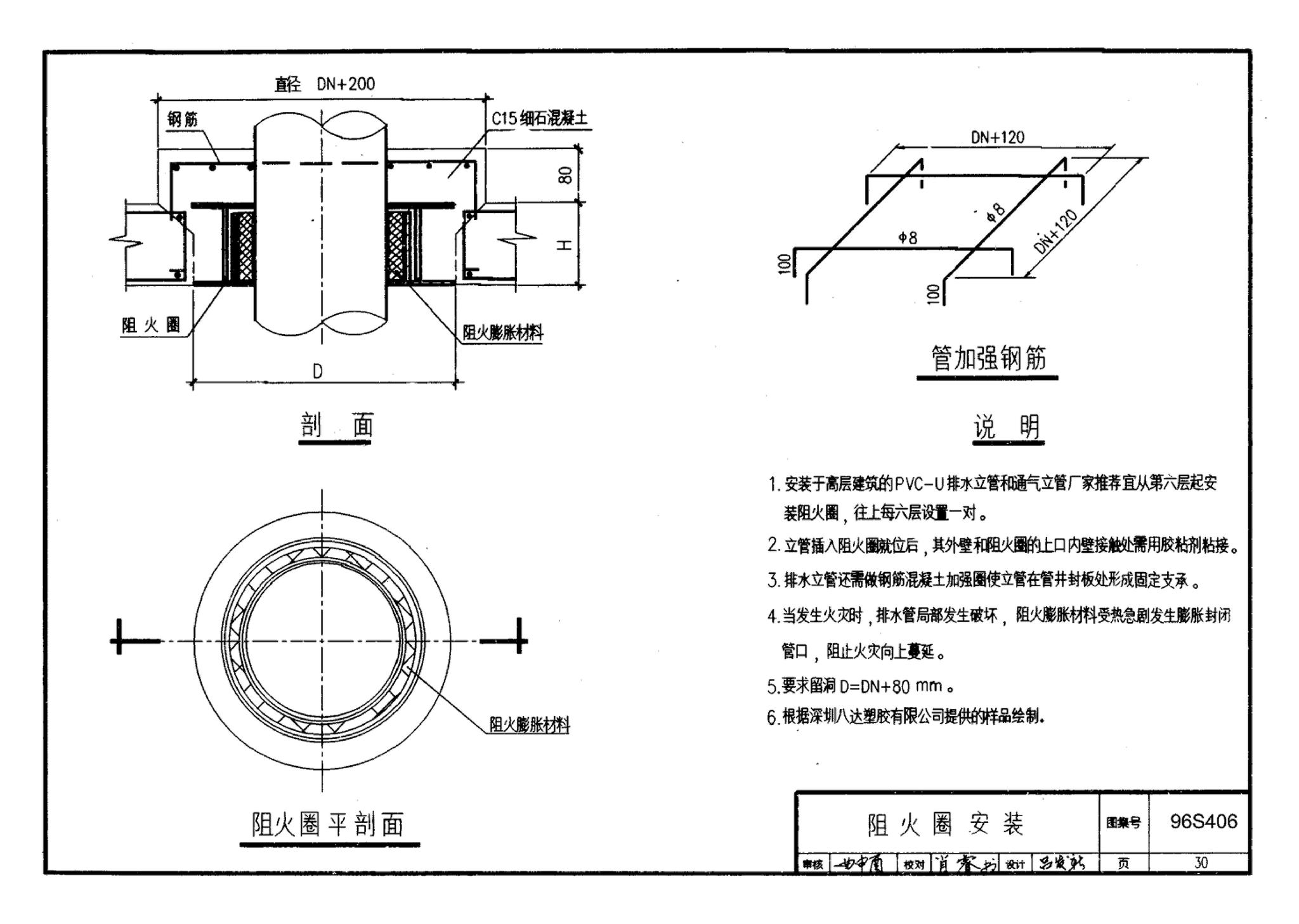 96S406--建筑排水用硬聚氯乙烯（PVC－U）管道安装