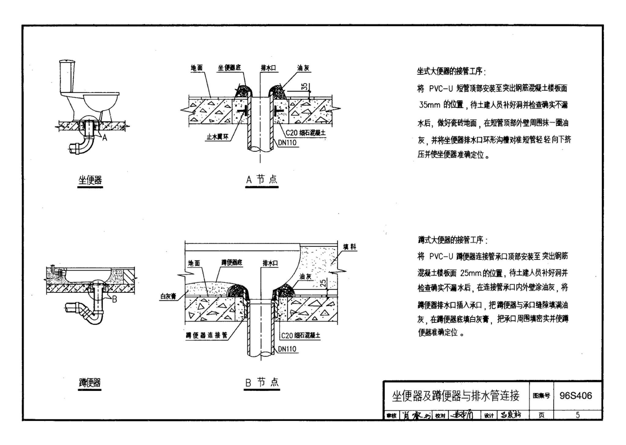 96S406--建筑排水用硬聚氯乙烯（PVC－U）管道安装