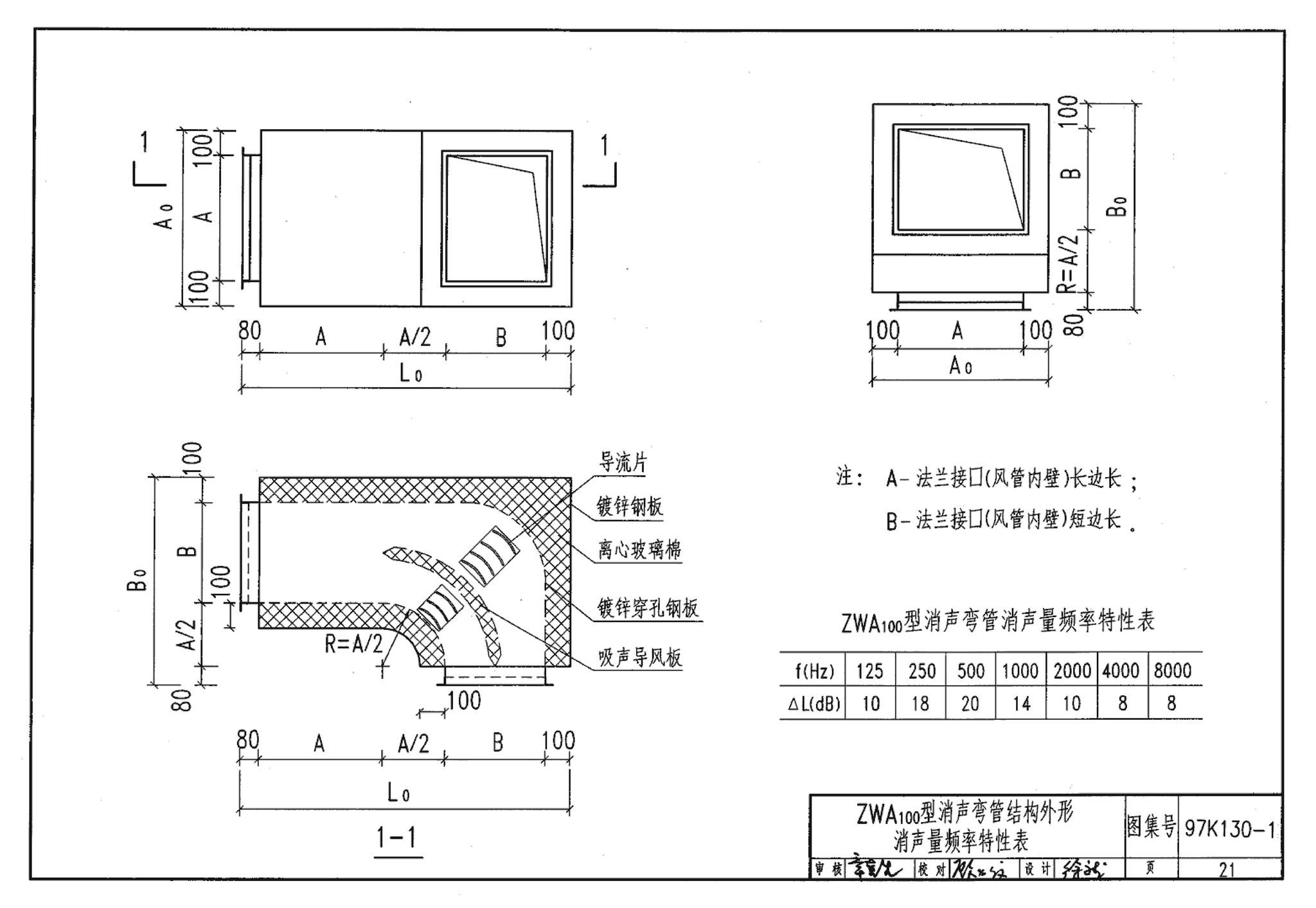 97K130-1--ZP型片式消声器、ZW型消声弯管