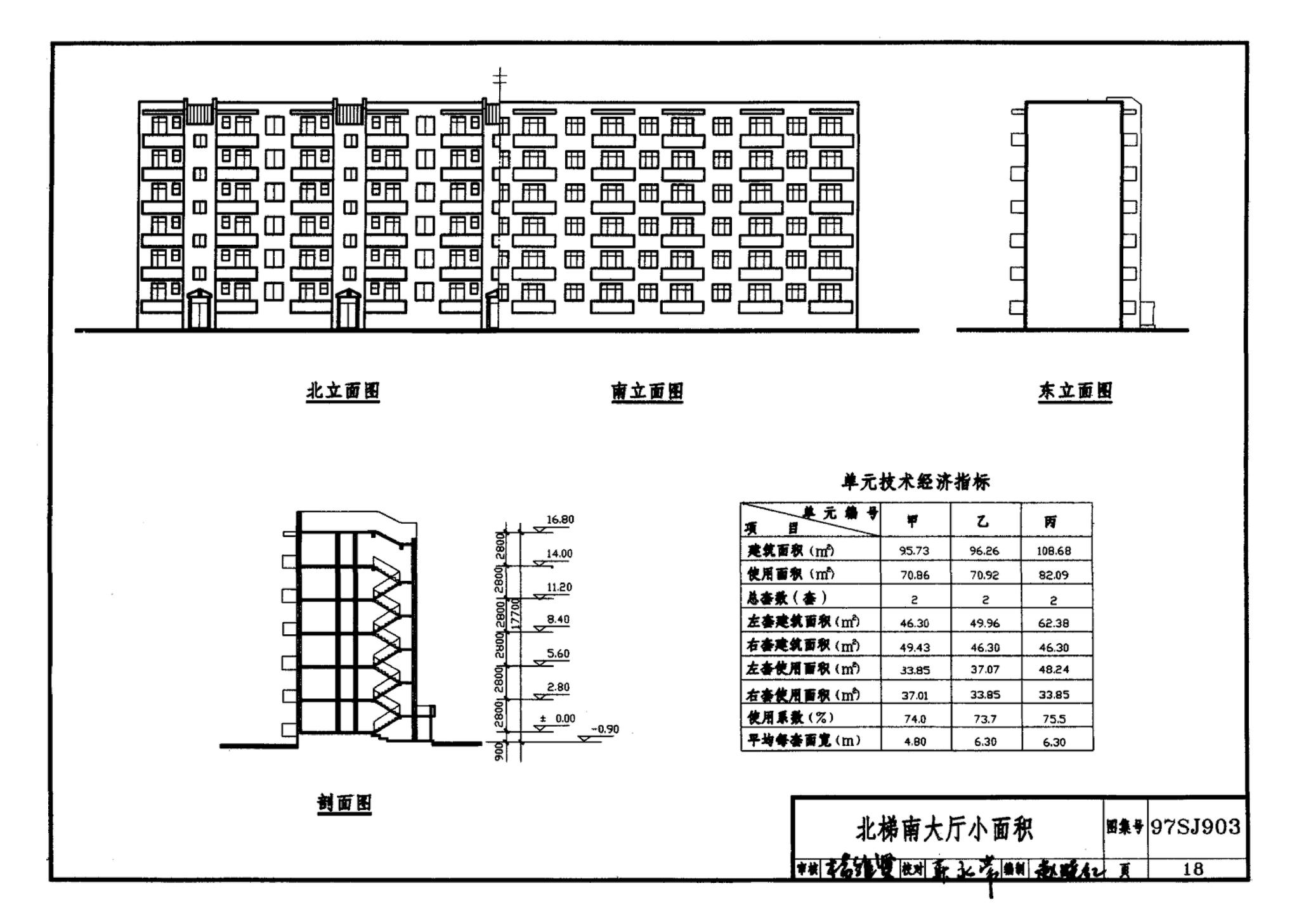 97SJ903--多层住宅建筑优选设计方案