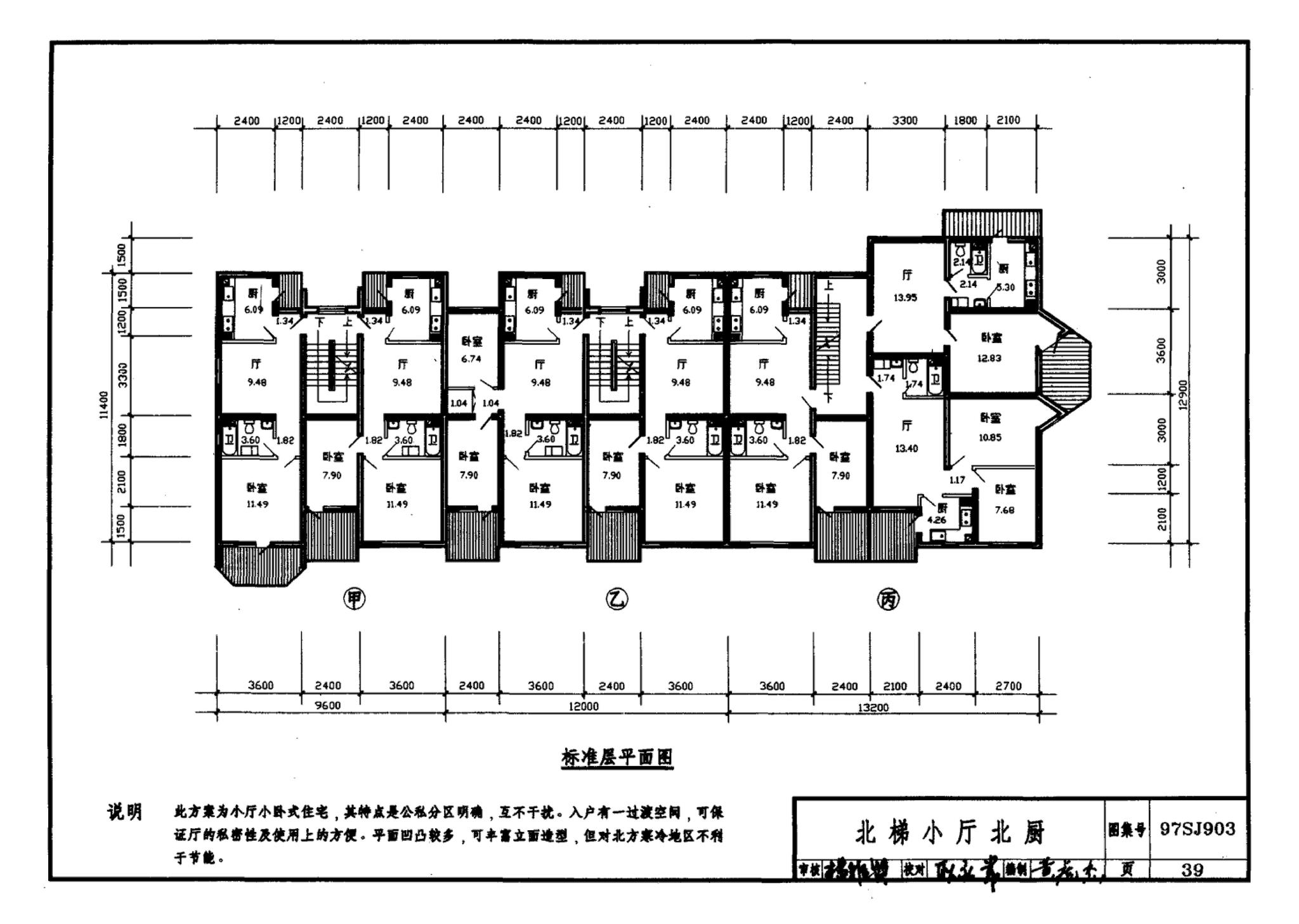 97SJ903--多层住宅建筑优选设计方案