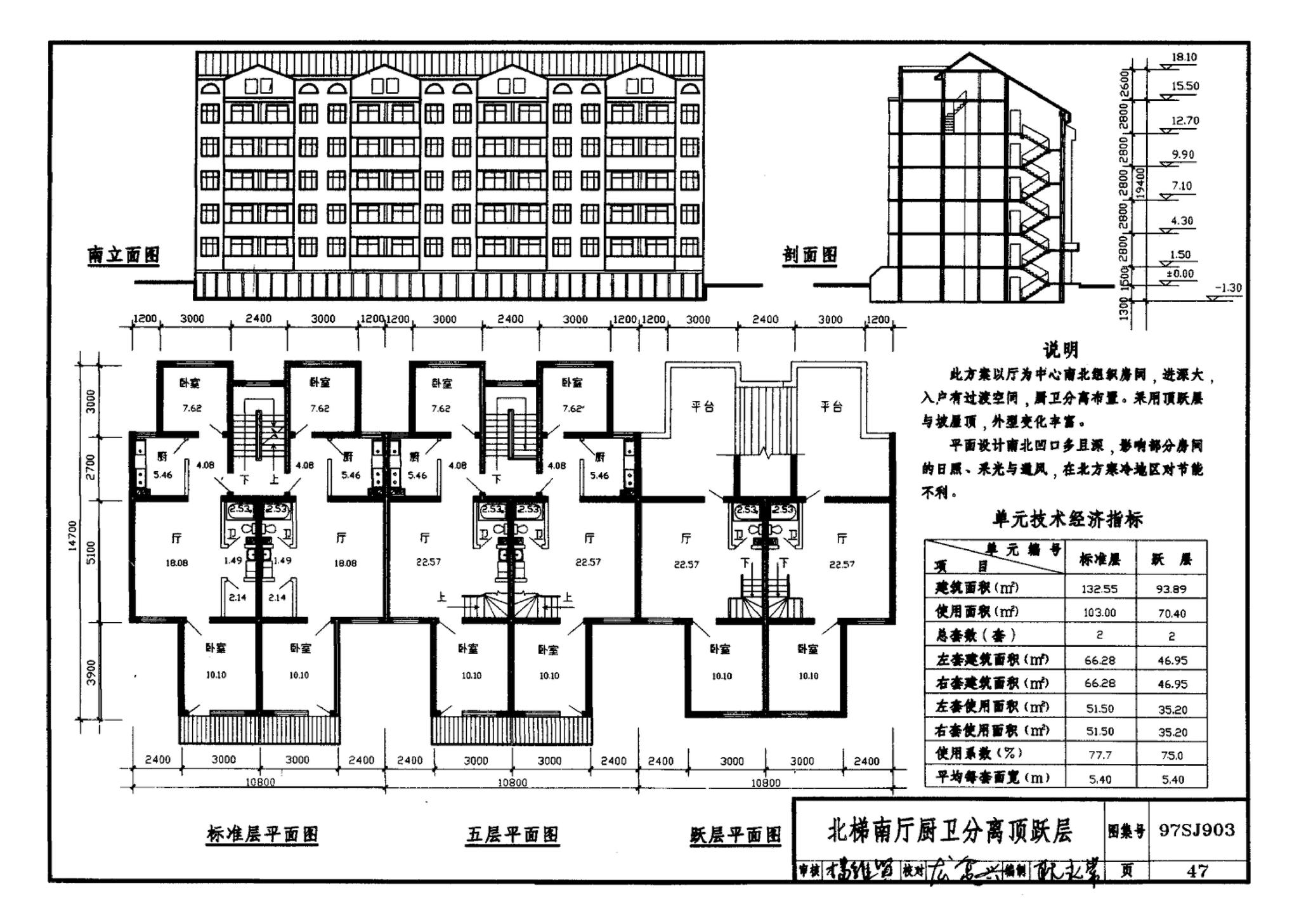 97SJ903--多层住宅建筑优选设计方案