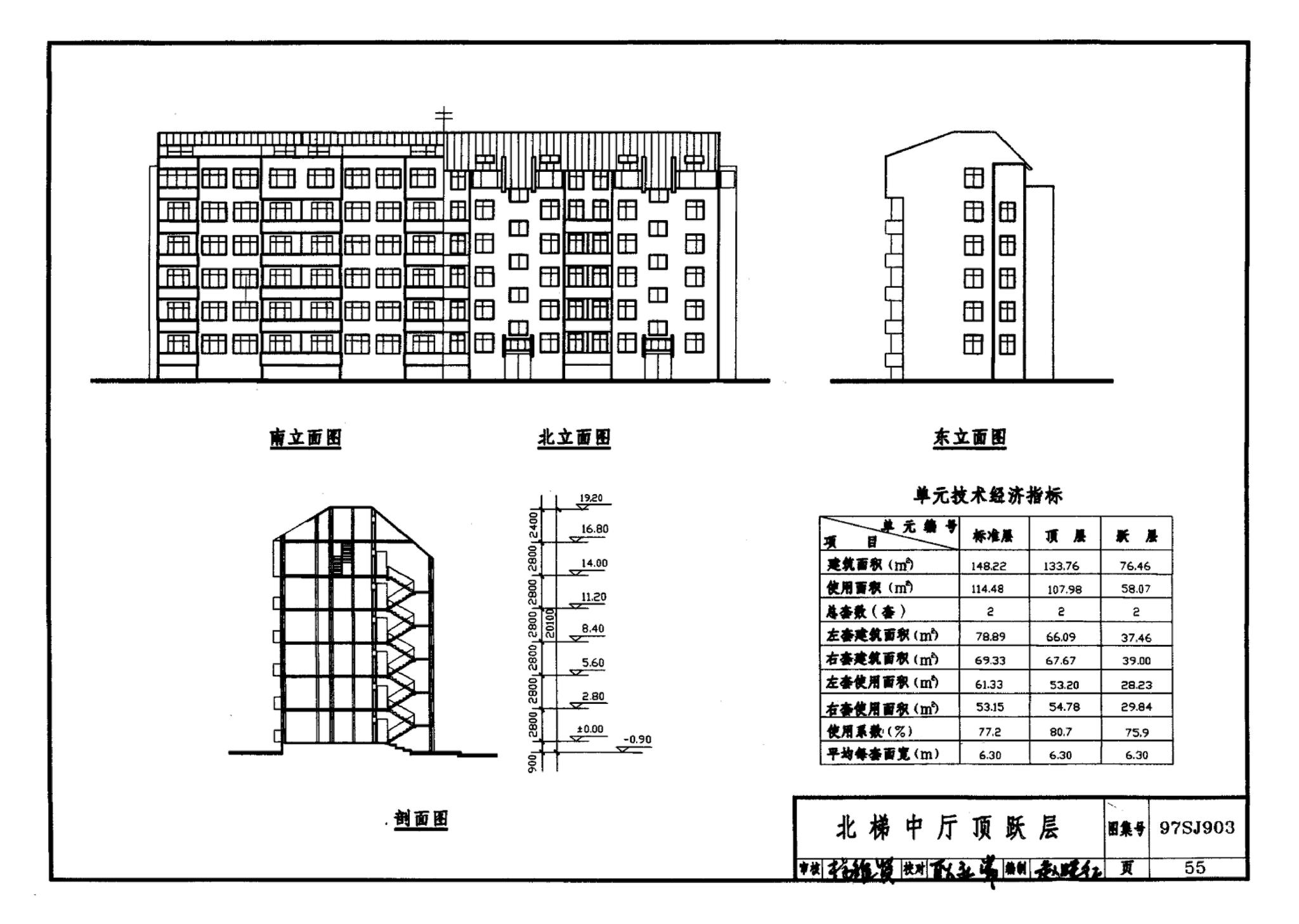 97SJ903--多层住宅建筑优选设计方案