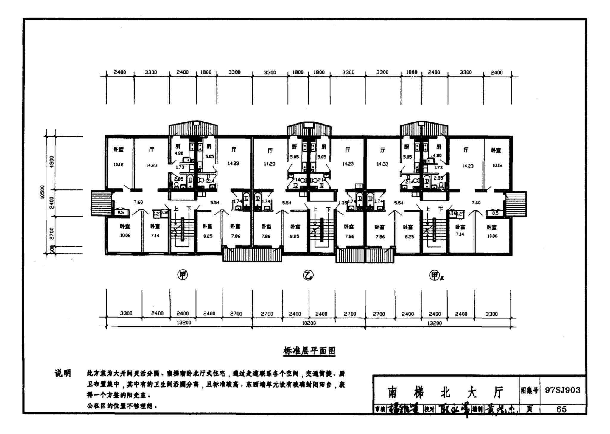 97SJ903--多层住宅建筑优选设计方案