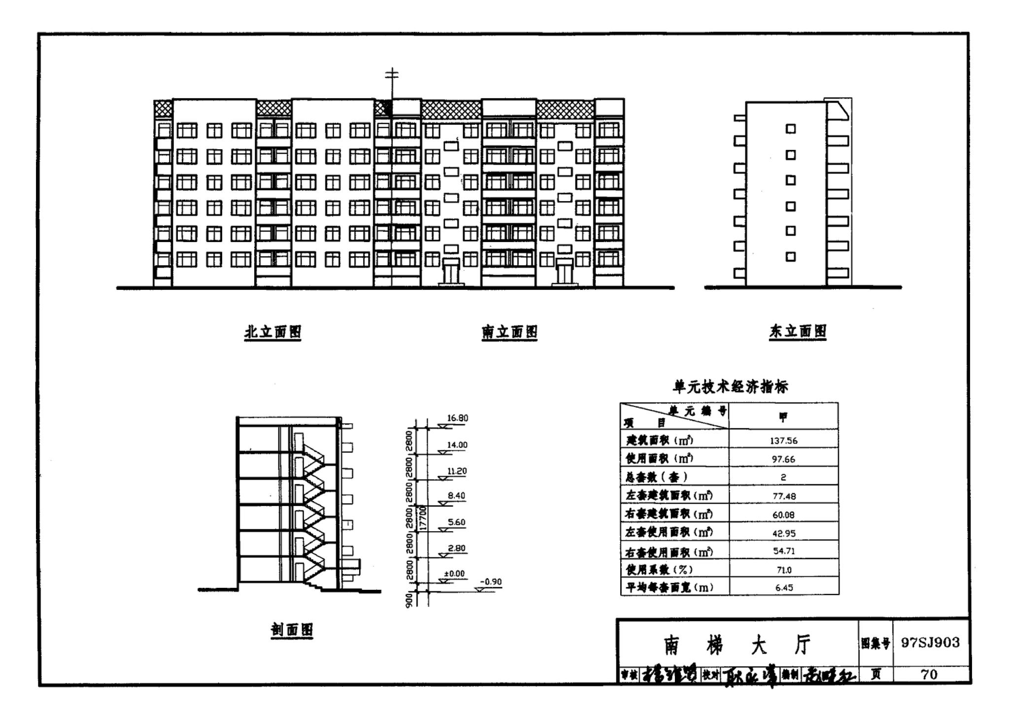 97SJ903--多层住宅建筑优选设计方案