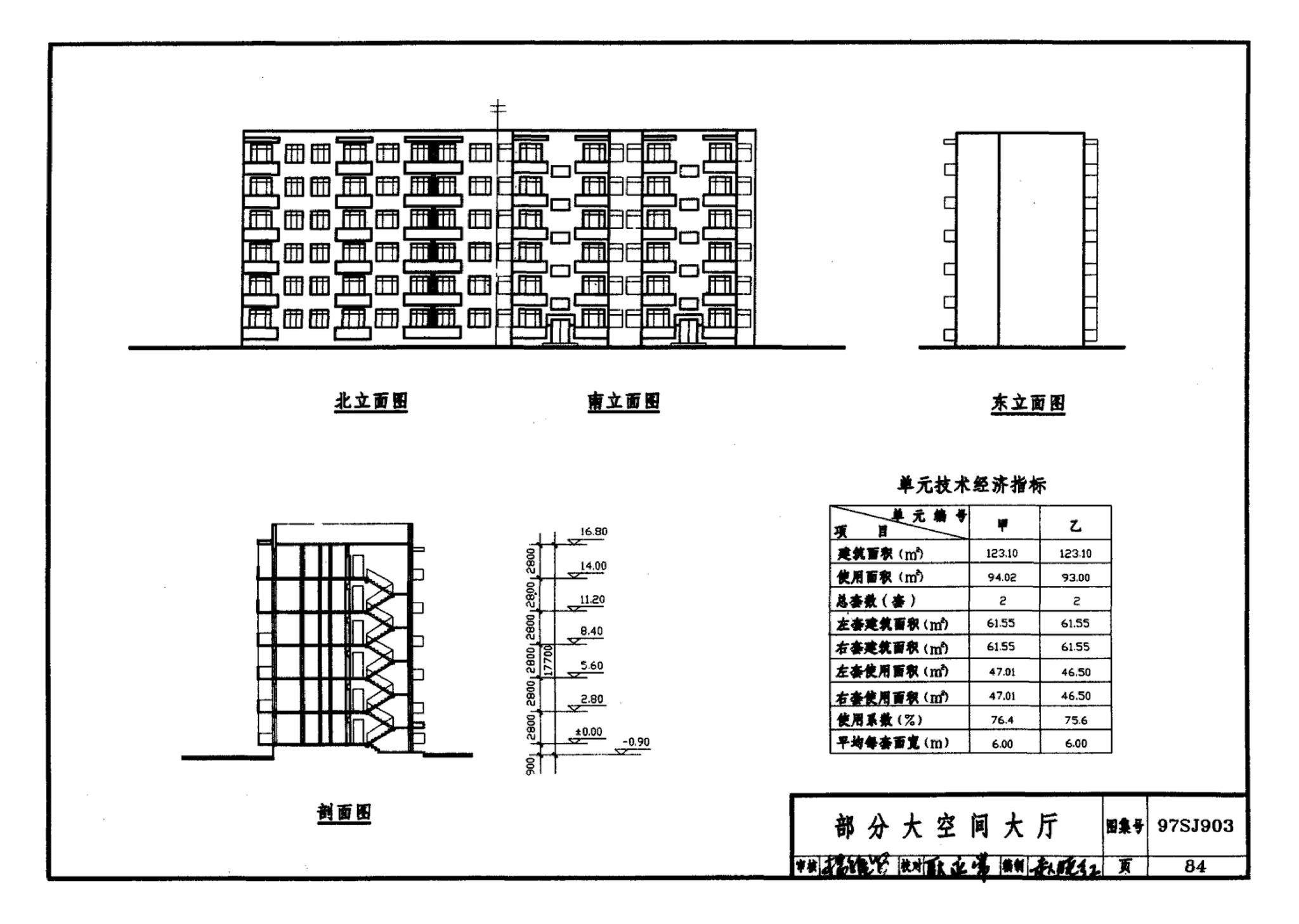 97SJ903--多层住宅建筑优选设计方案