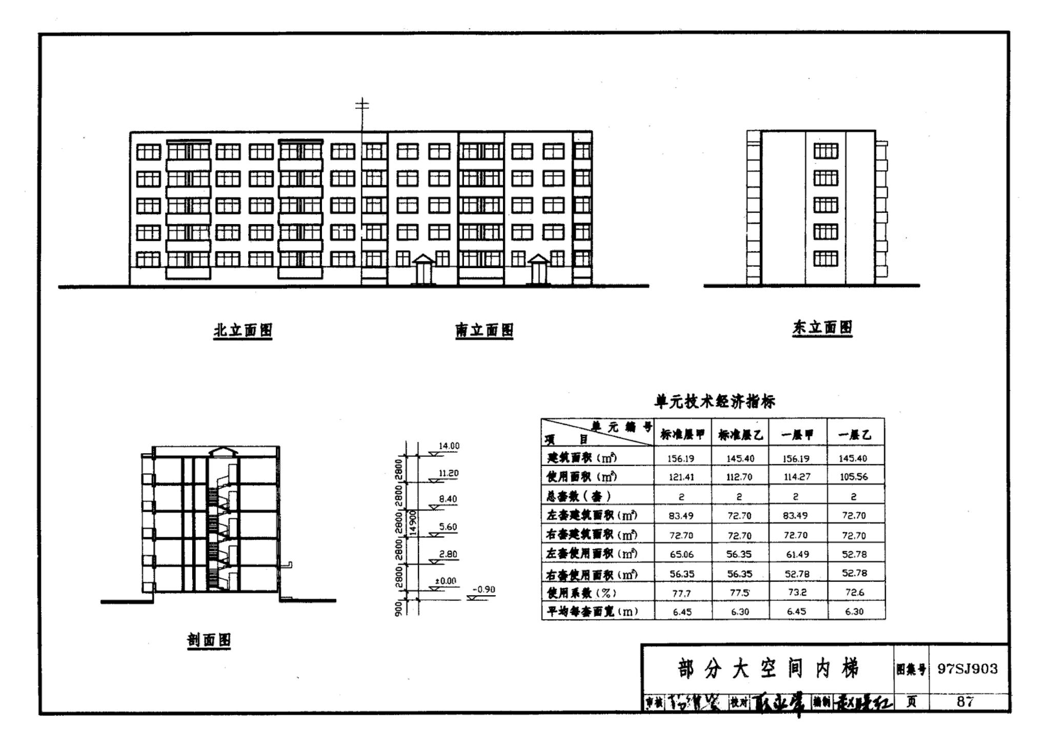 97SJ903--多层住宅建筑优选设计方案