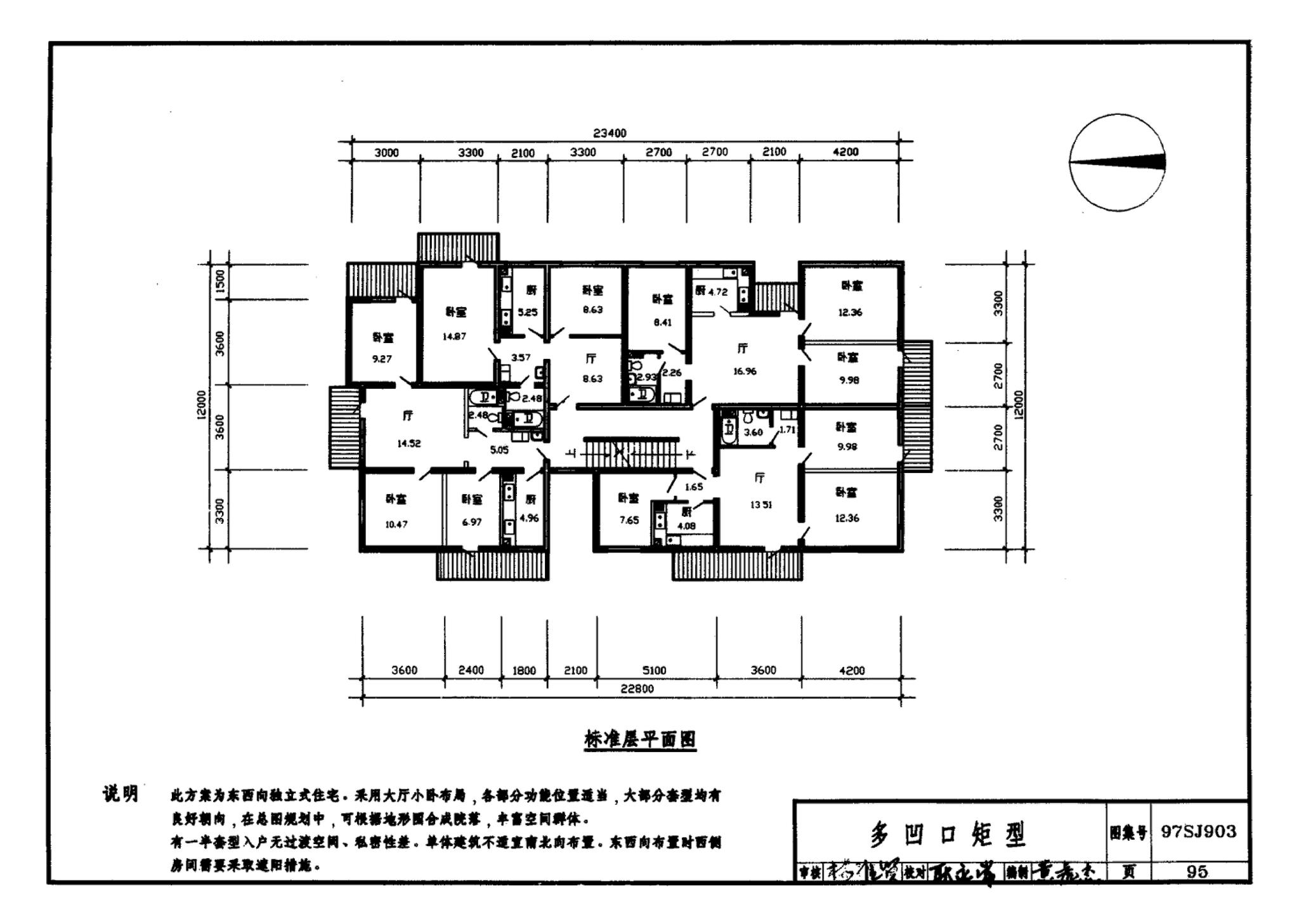 97SJ903--多层住宅建筑优选设计方案