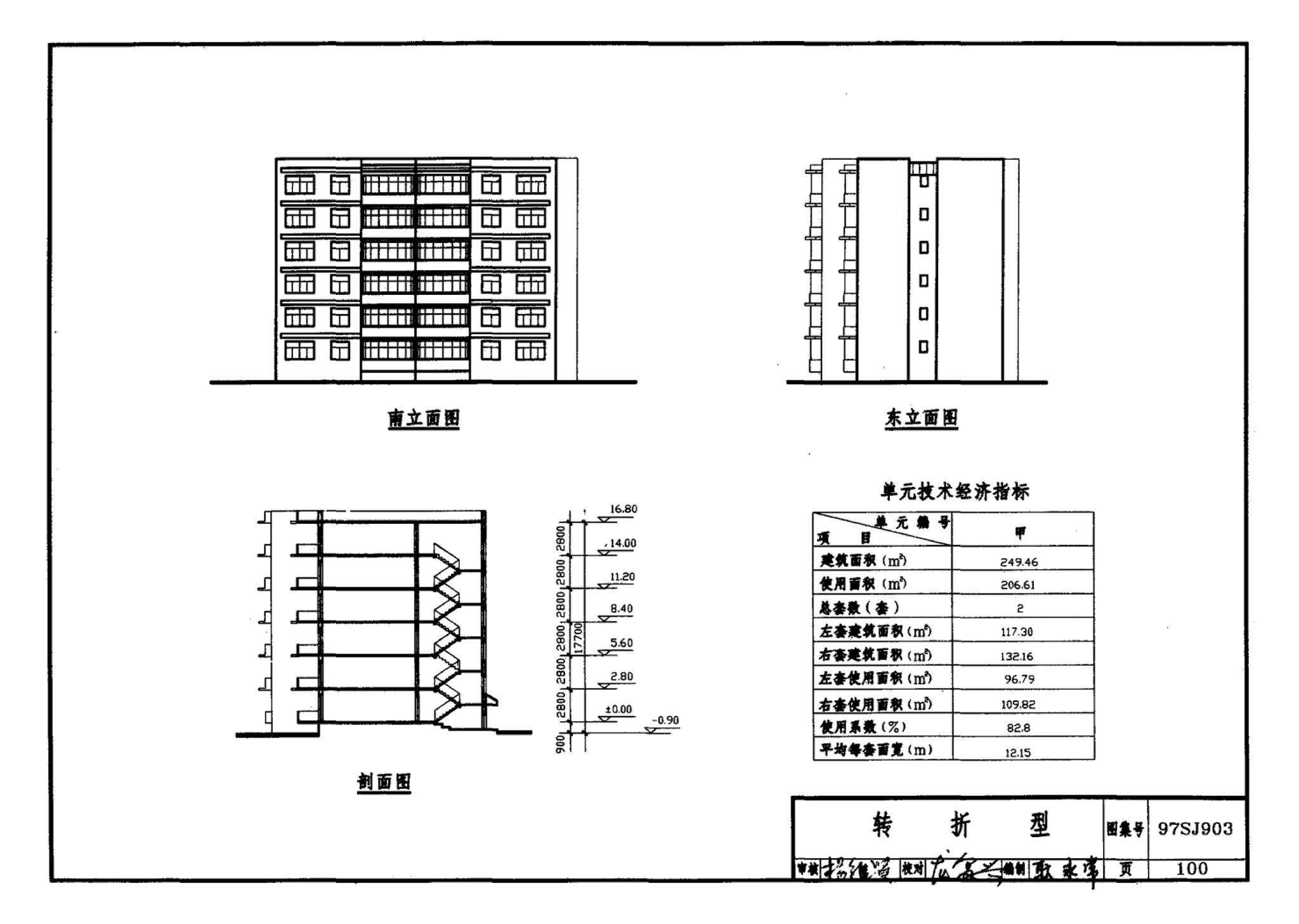 97SJ903--多层住宅建筑优选设计方案