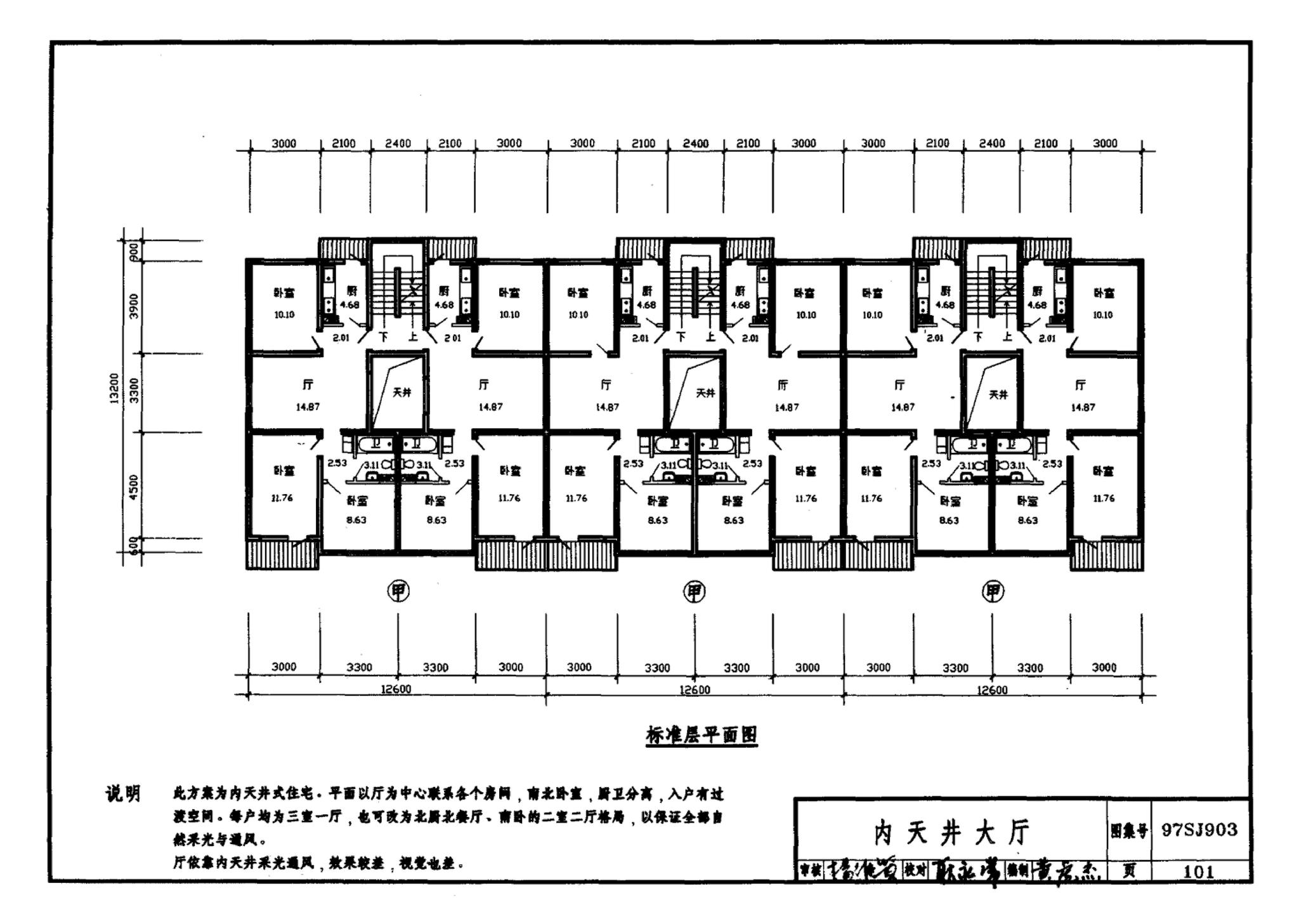 97SJ903--多层住宅建筑优选设计方案