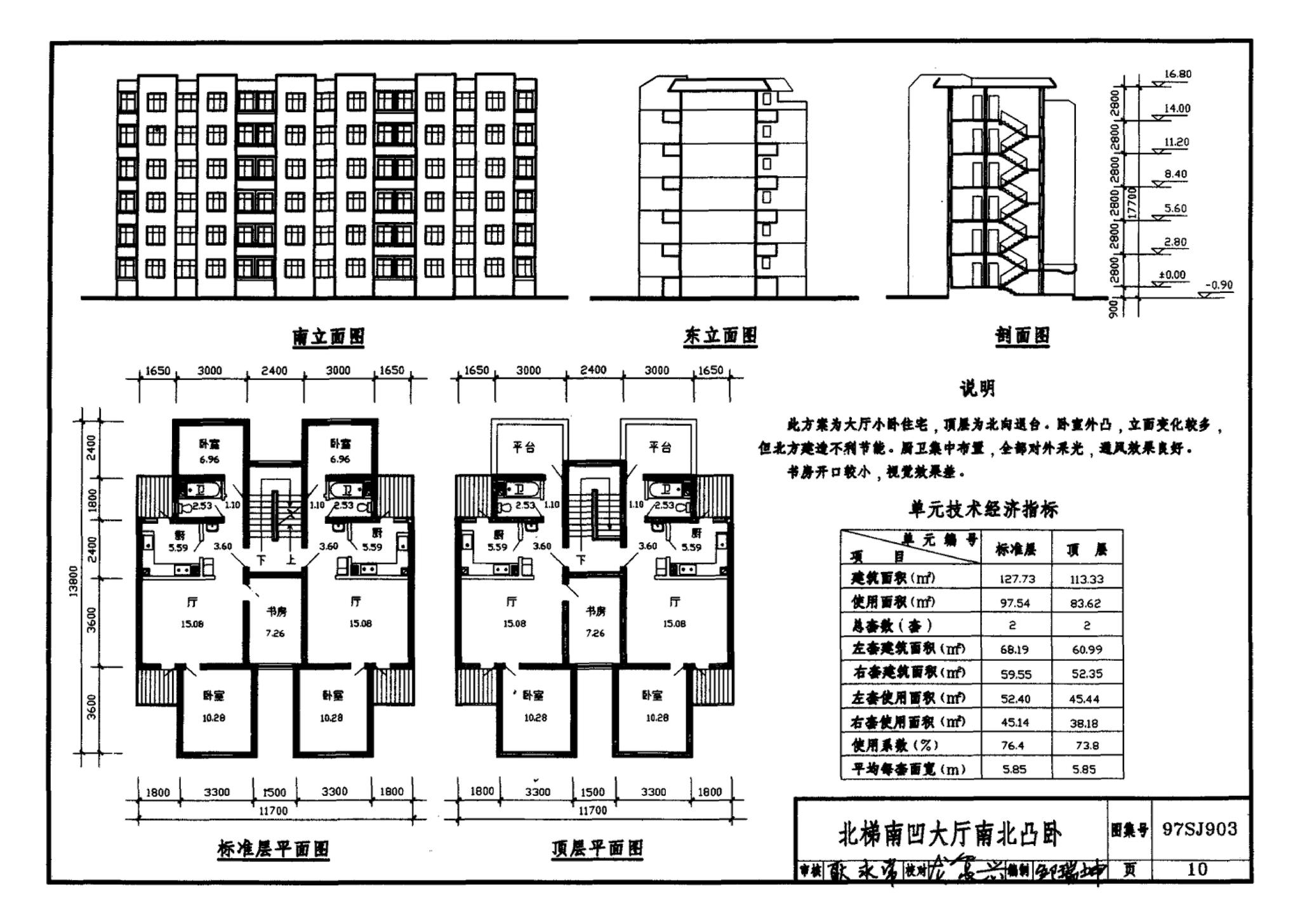 97SJ903--多层住宅建筑优选设计方案