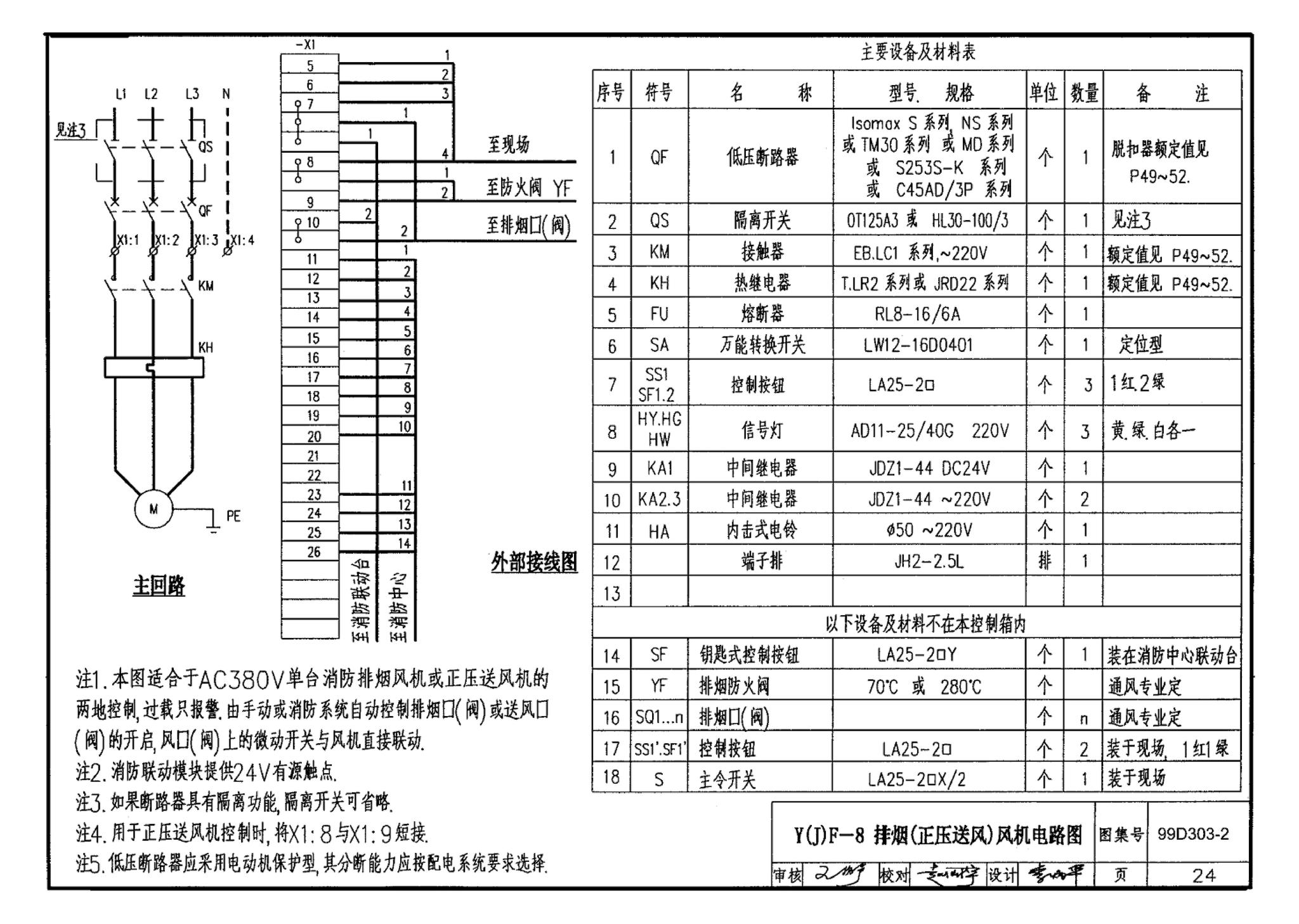 99D303-2--常用风机控制电路图