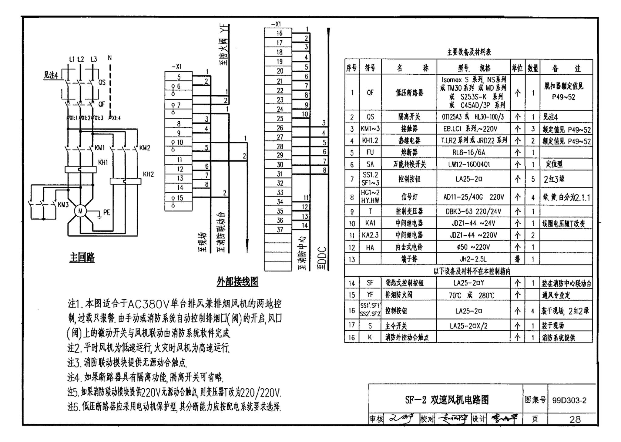 99D303-2--常用风机控制电路图