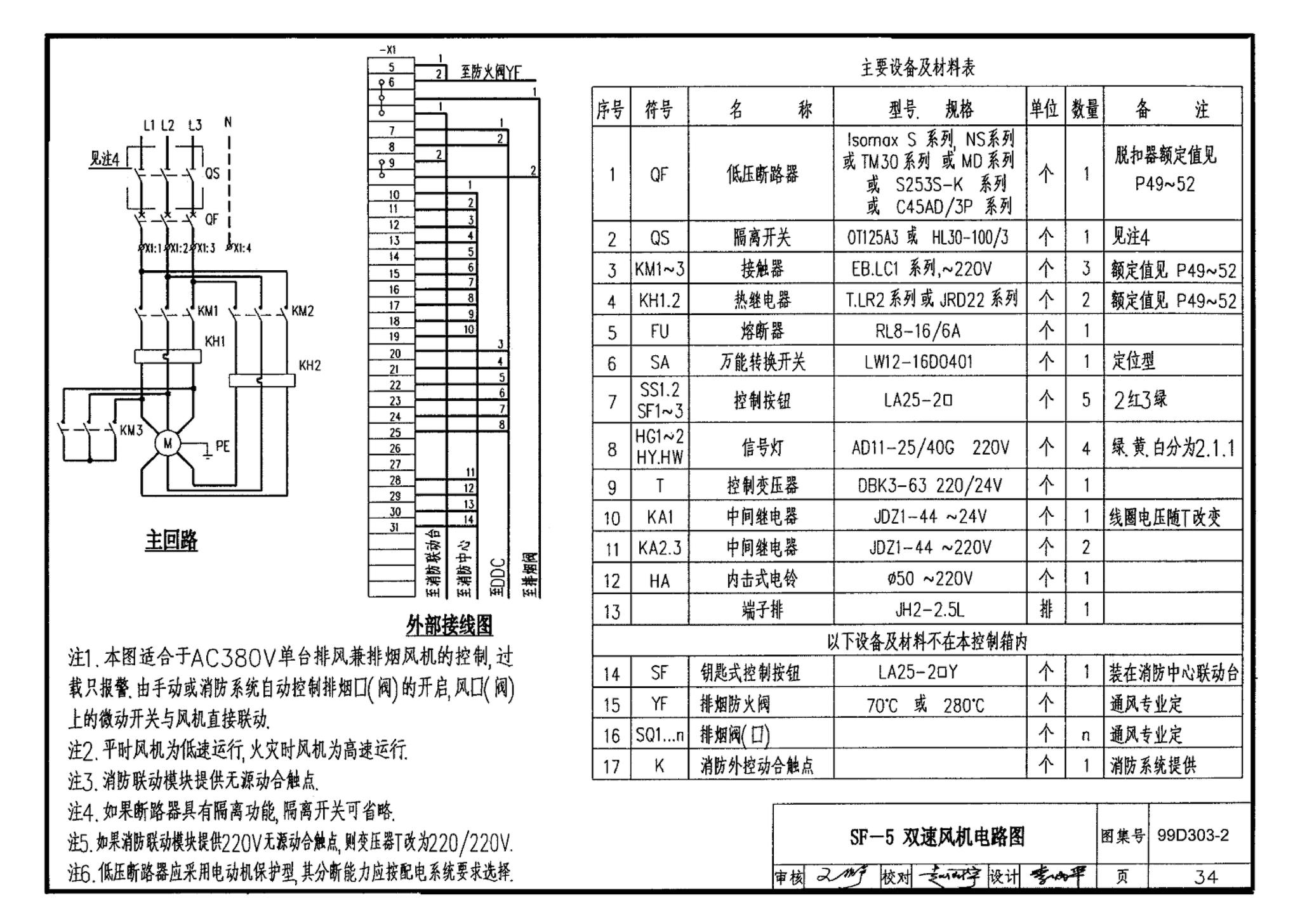 99D303-2--常用风机控制电路图