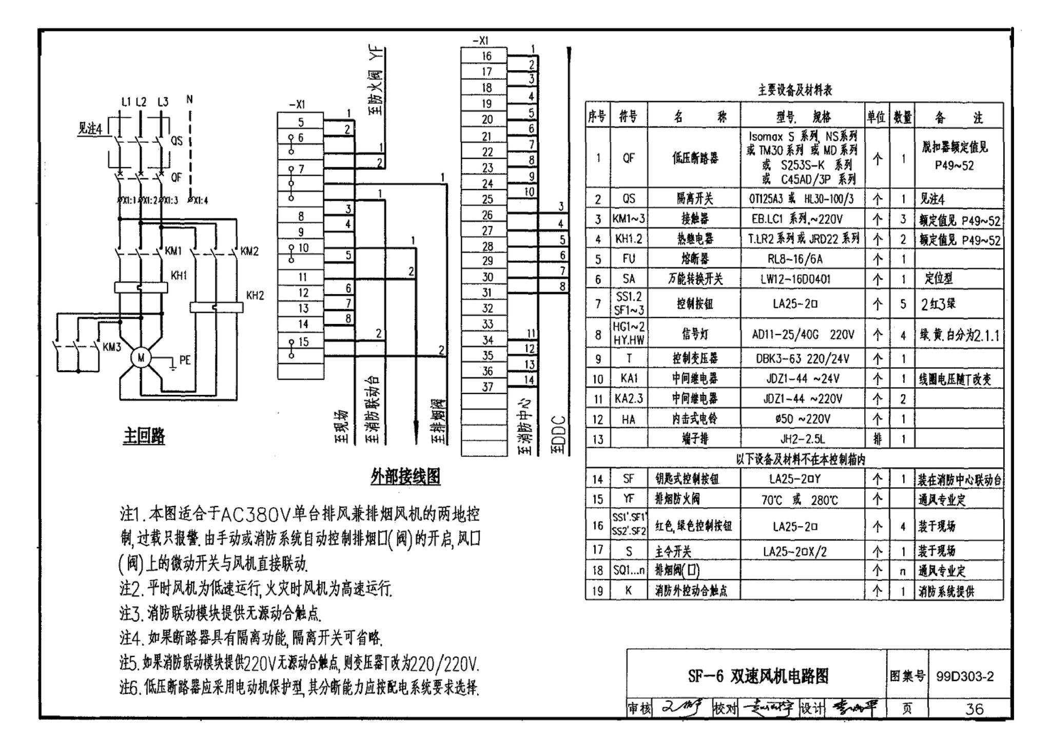 99D303-2--常用风机控制电路图