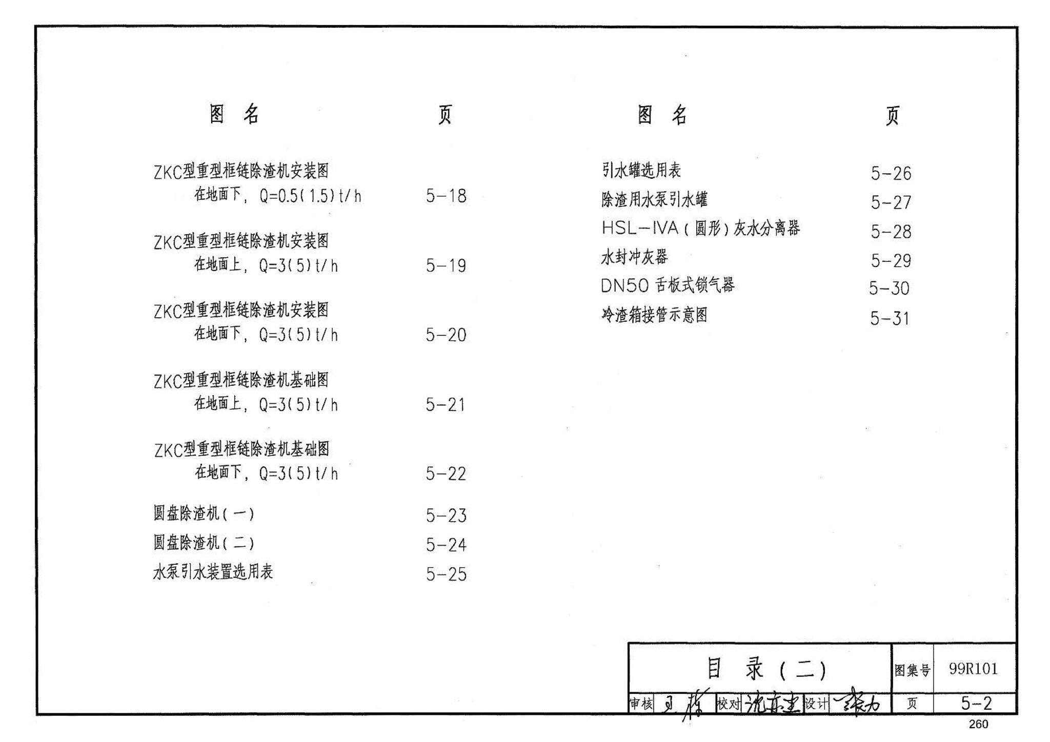 99R101--燃煤锅炉房工程设计施工图集