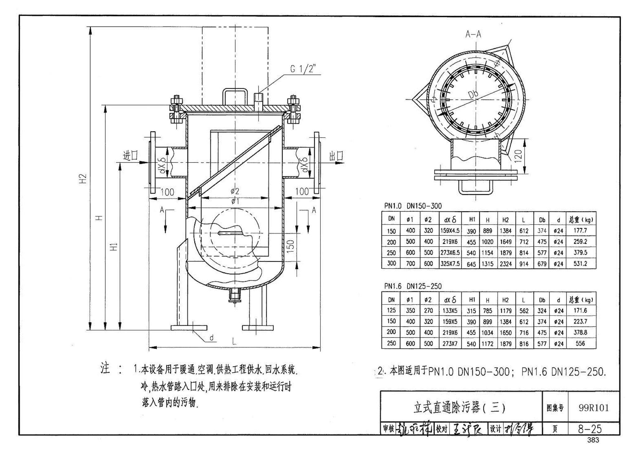 99R101--燃煤锅炉房工程设计施工图集