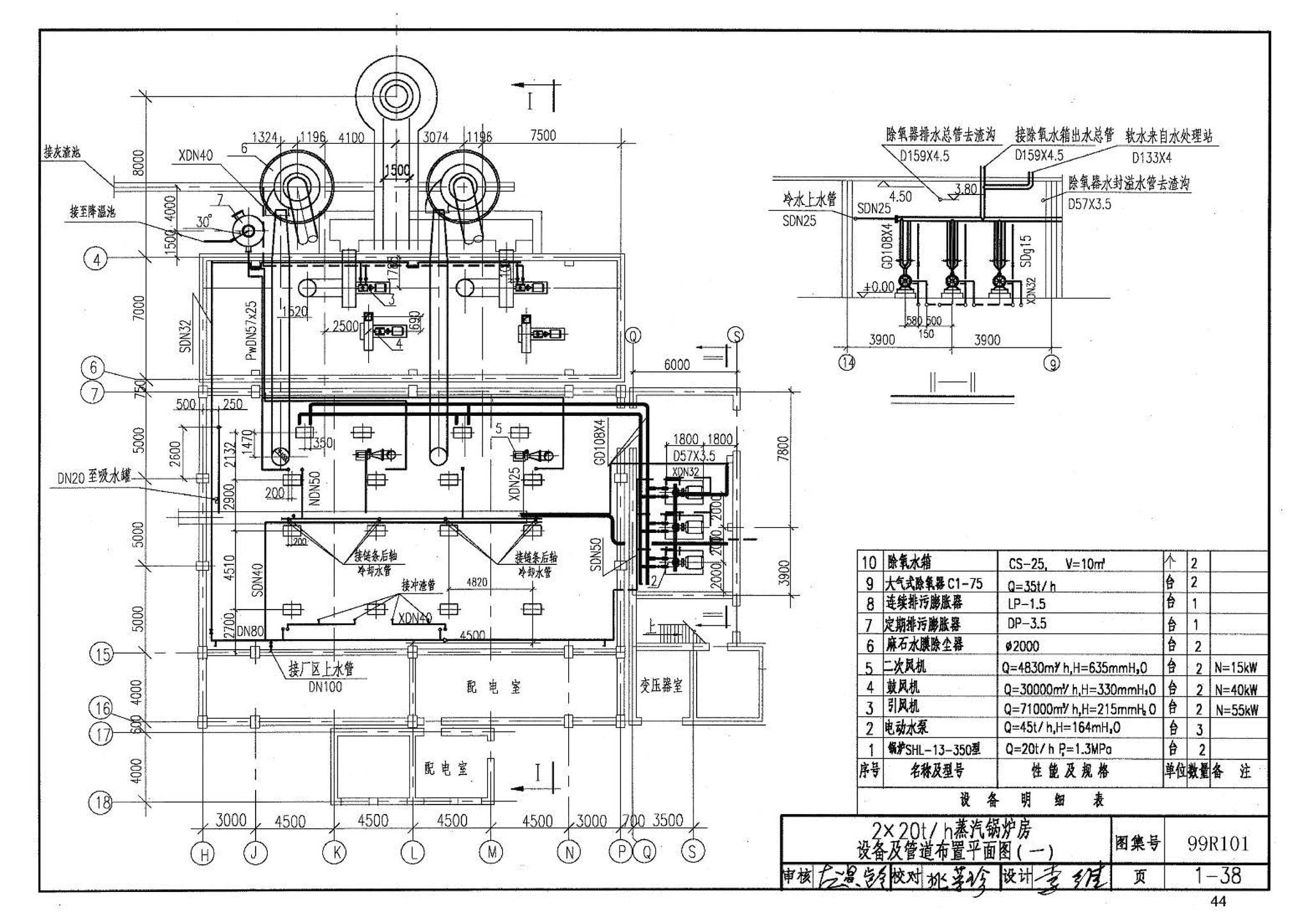 99R101--燃煤锅炉房工程设计施工图集