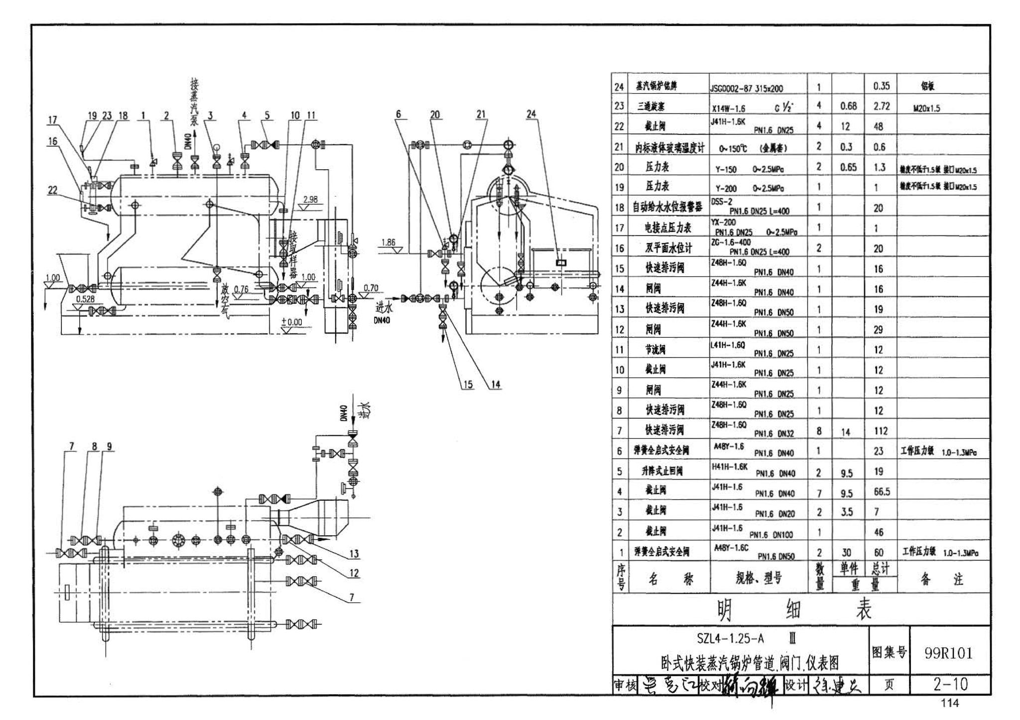 99R101--燃煤锅炉房工程设计施工图集