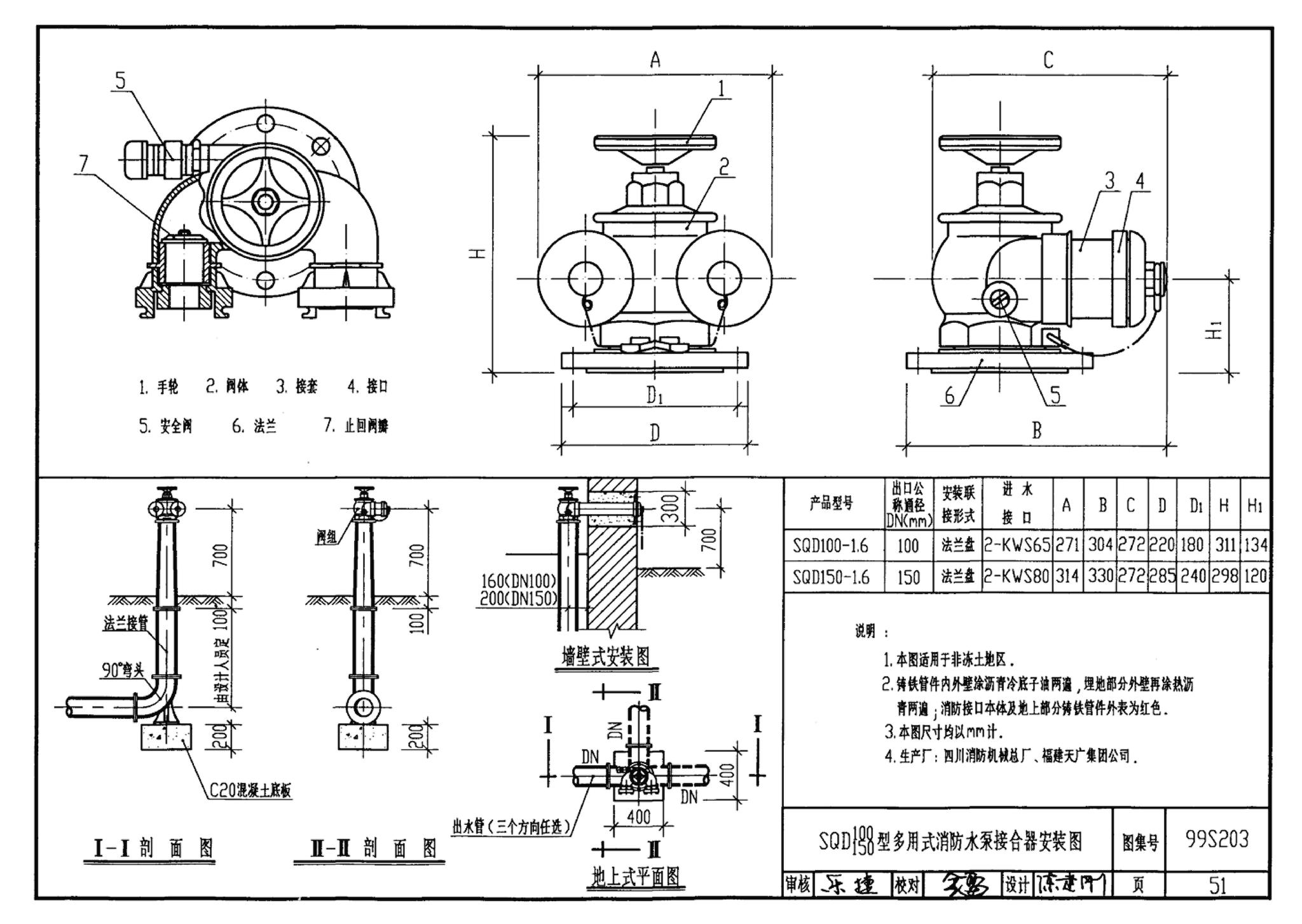 99S203、99(03)S203--消防水泵接合器安装