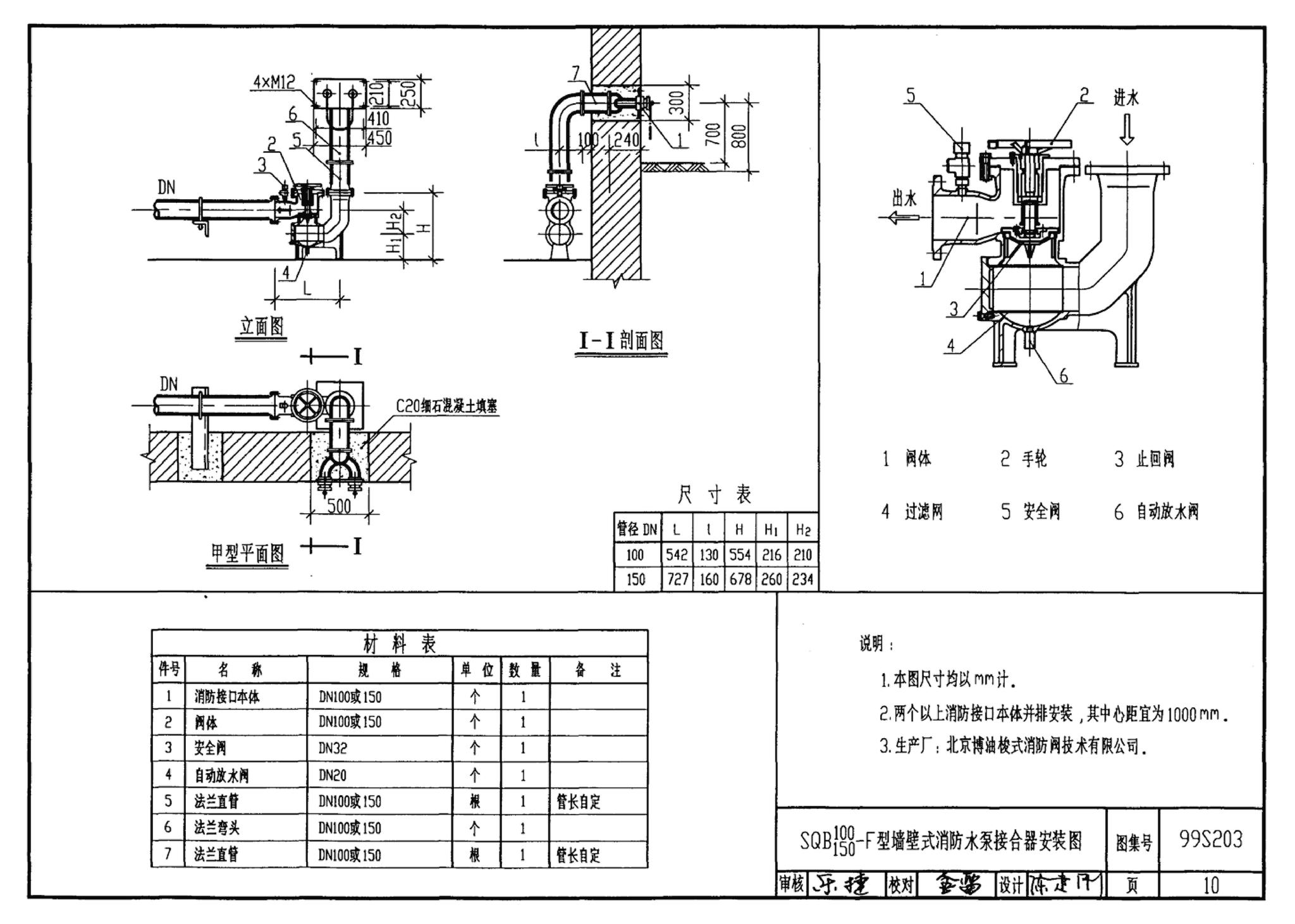 99S203、99(03)S203--消防水泵接合器安装