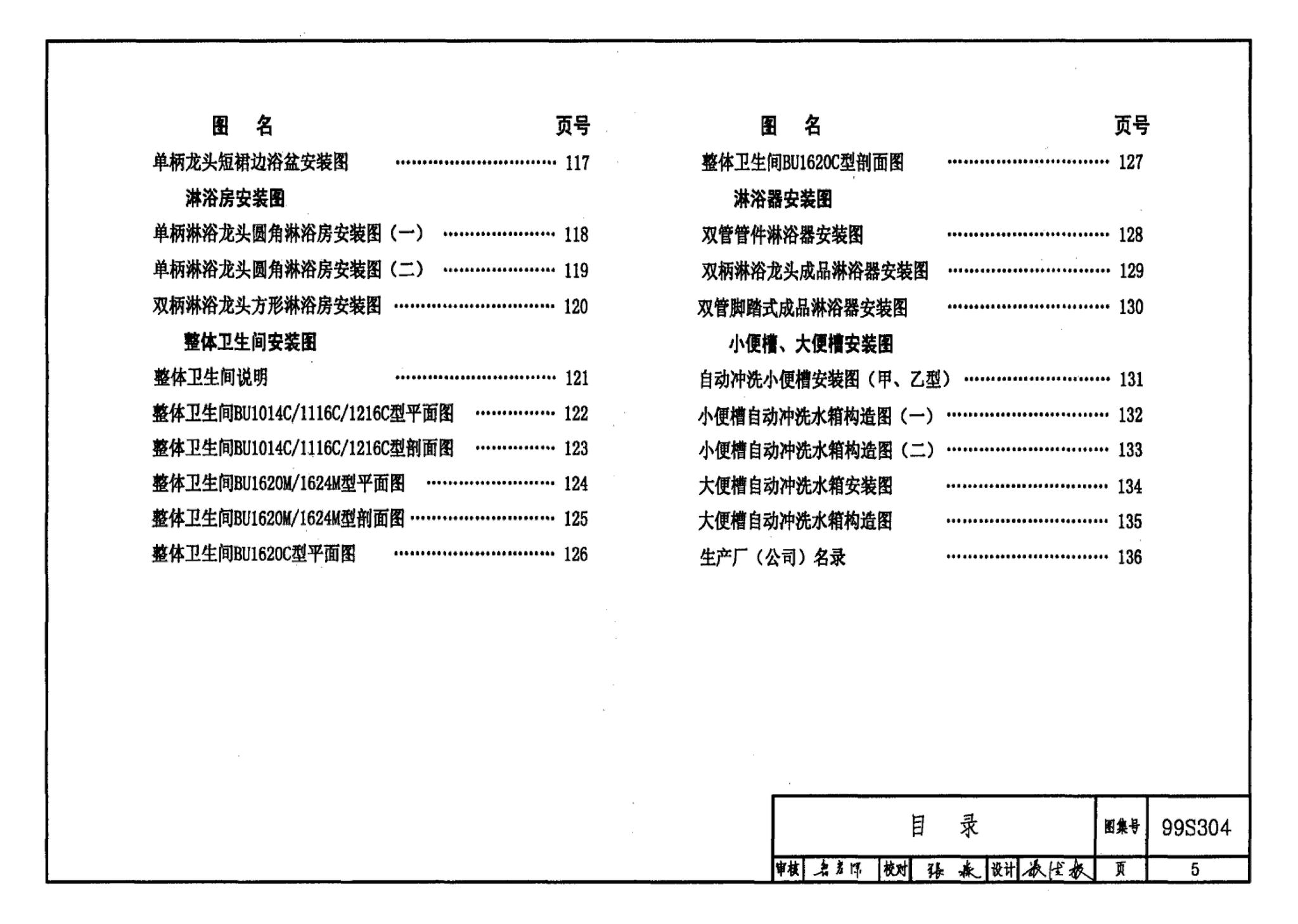 99S304--卫生设备安装