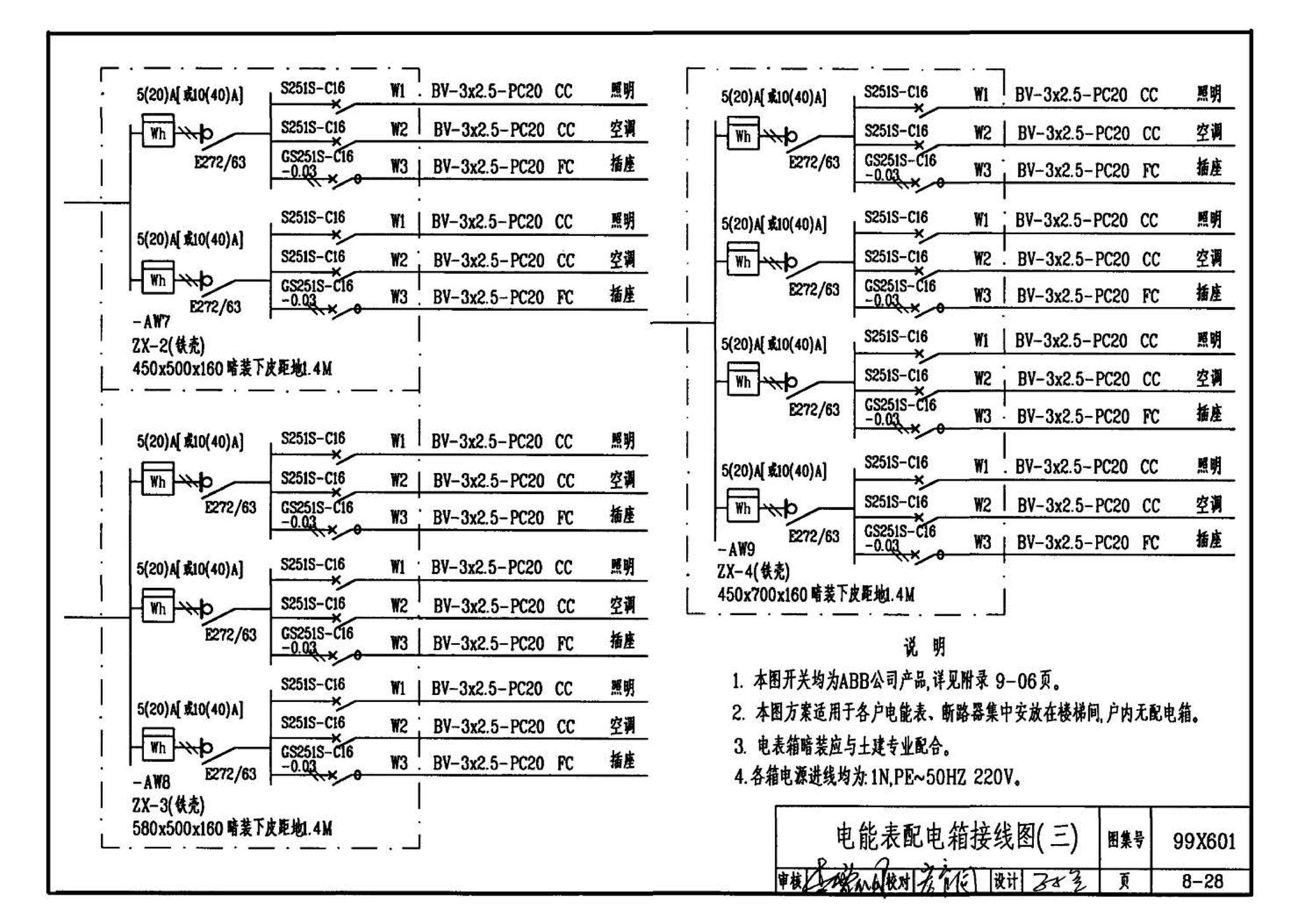 99X601--住宅智能化电气设计施工图集