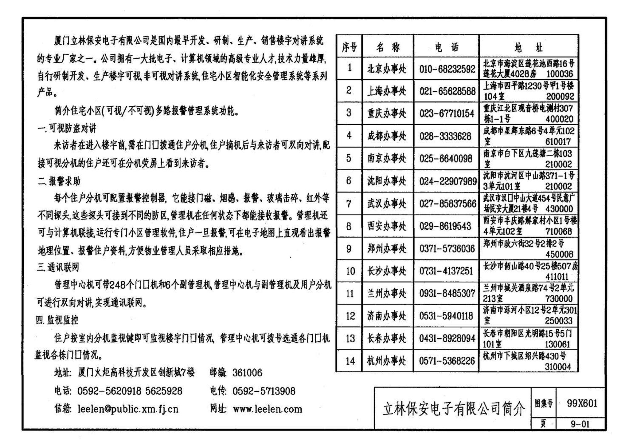 99X601--住宅智能化电气设计施工图集