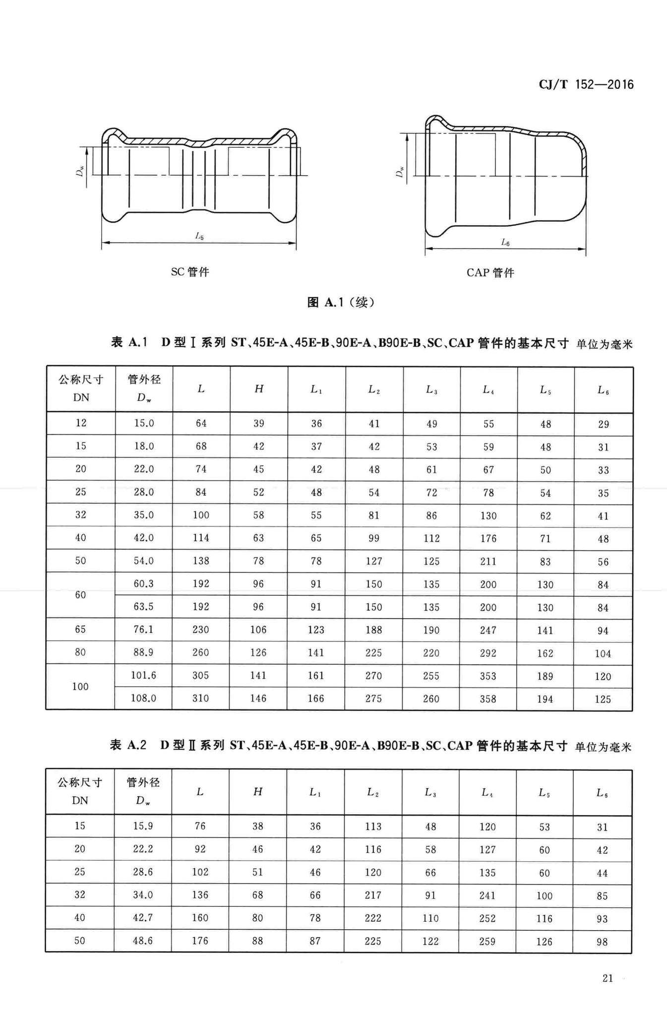 CJ/T152-2016--薄壁不锈钢卡压式和沟槽式管件