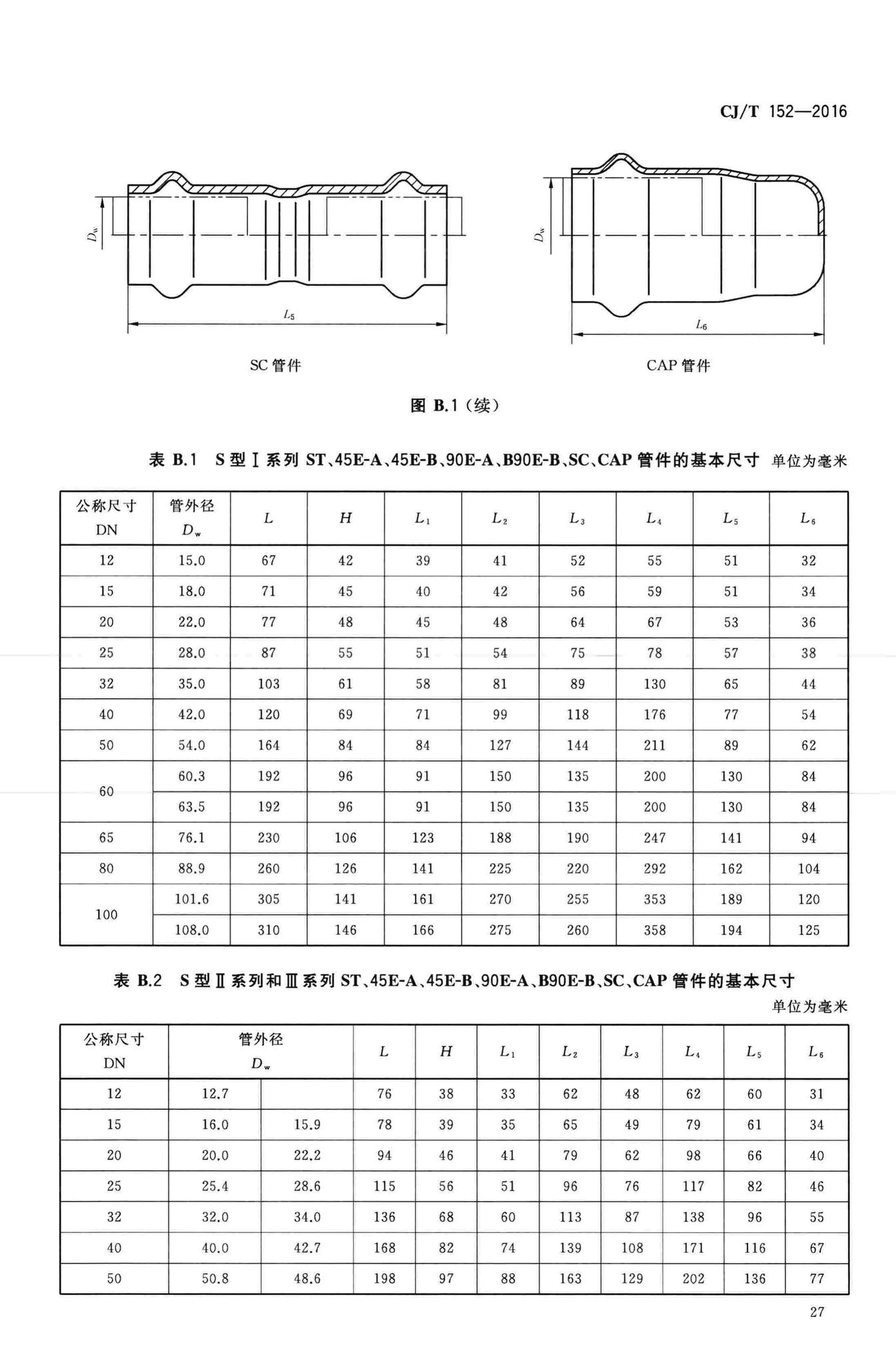 CJ/T152-2016--薄壁不锈钢卡压式和沟槽式管件